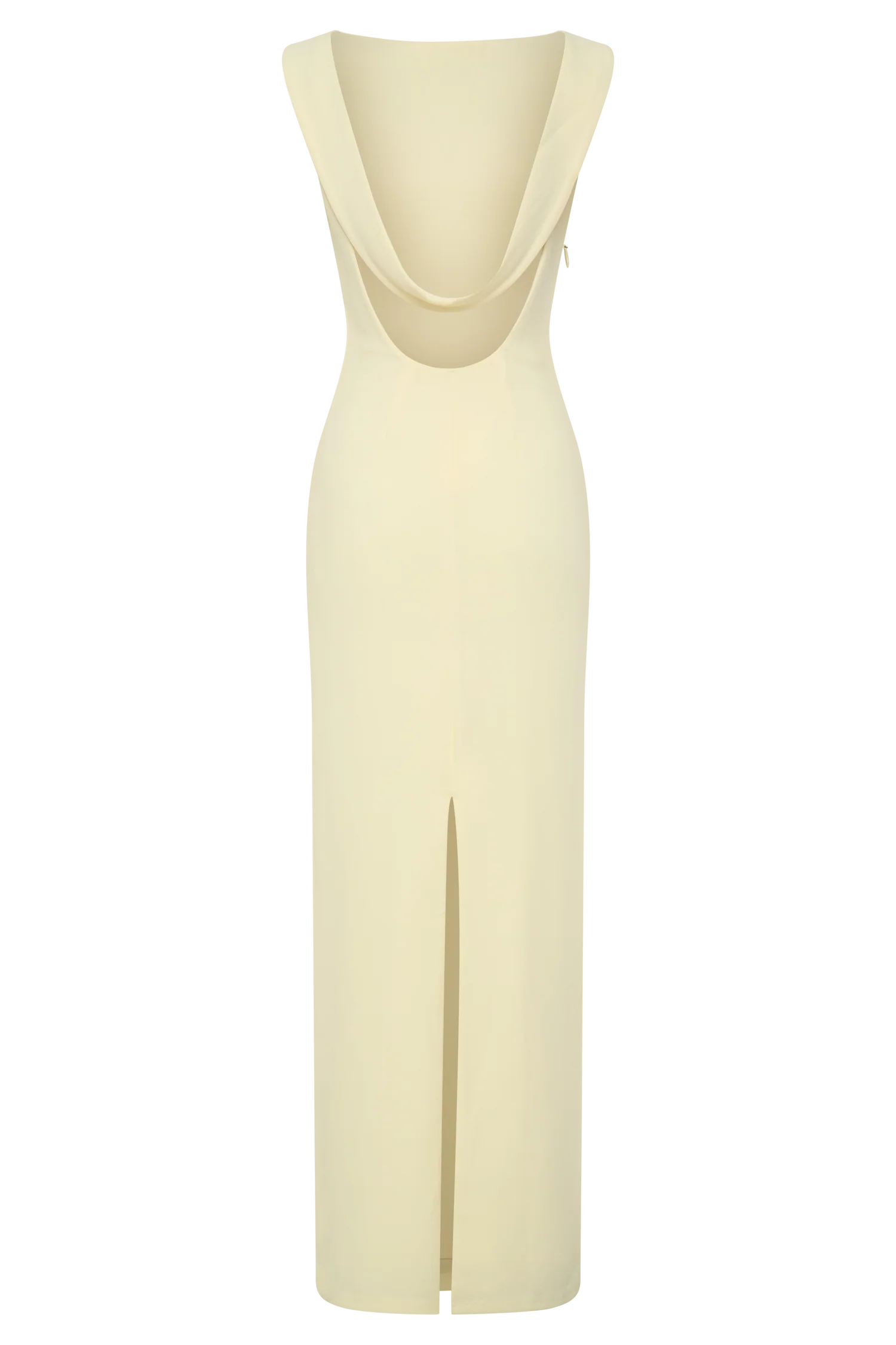 Galilea Crepe Draped Maxi Dress - Lemon