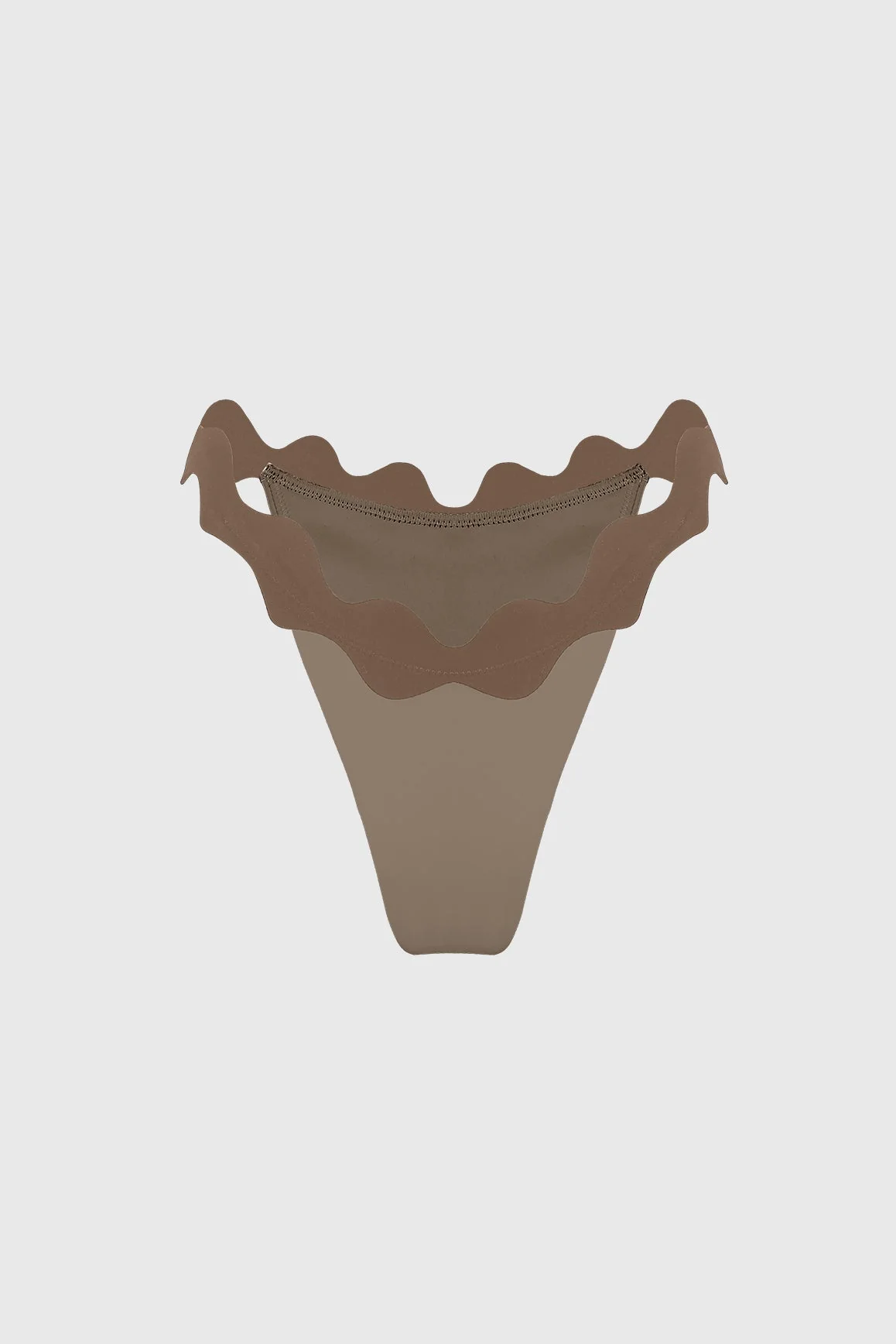 Riviera Scallop Contrast Bikini Bottom