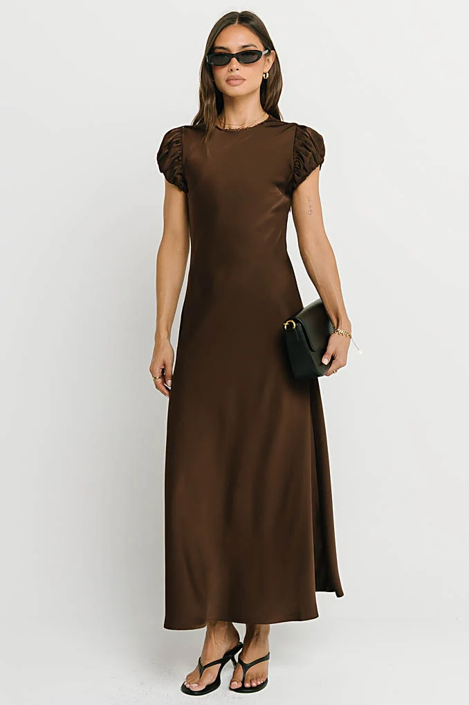 Ellianna Maxi Dress in Dark Brown