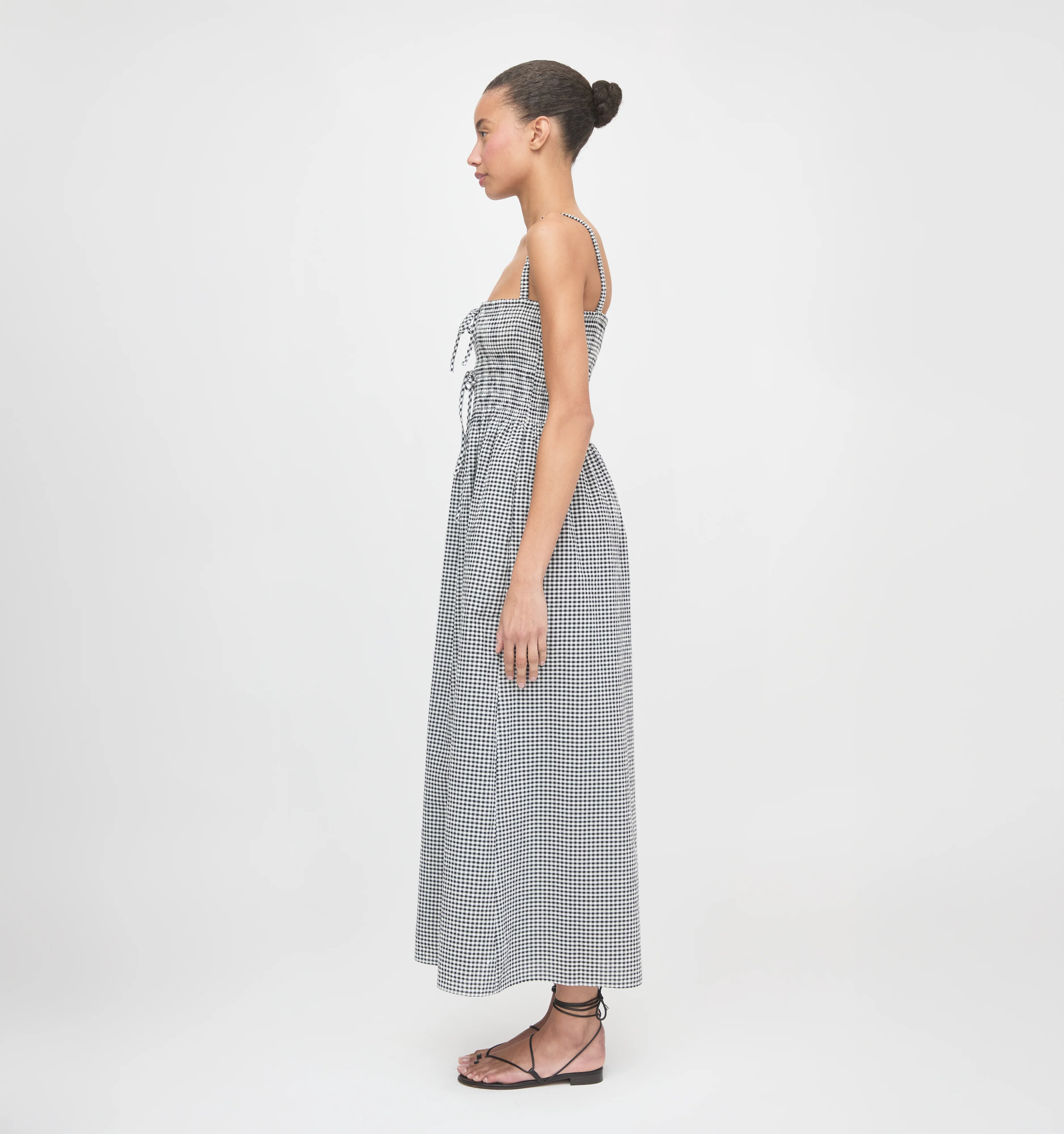 The Larissa Nap Dress - Black/Sand Gingham