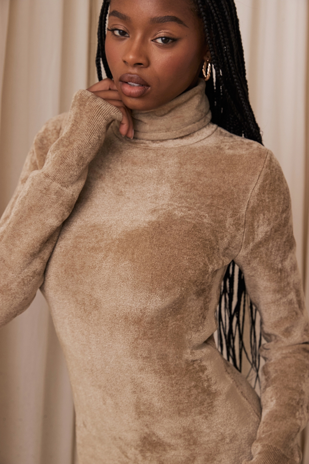 Fawn Chenille Mini Dress