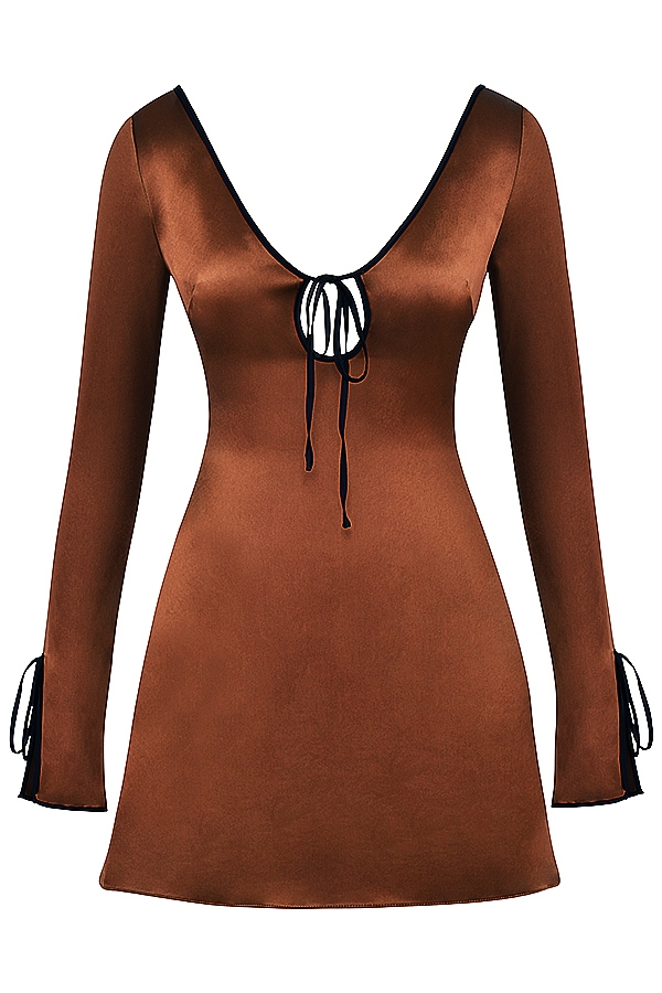 Copper Satin Mini Dress