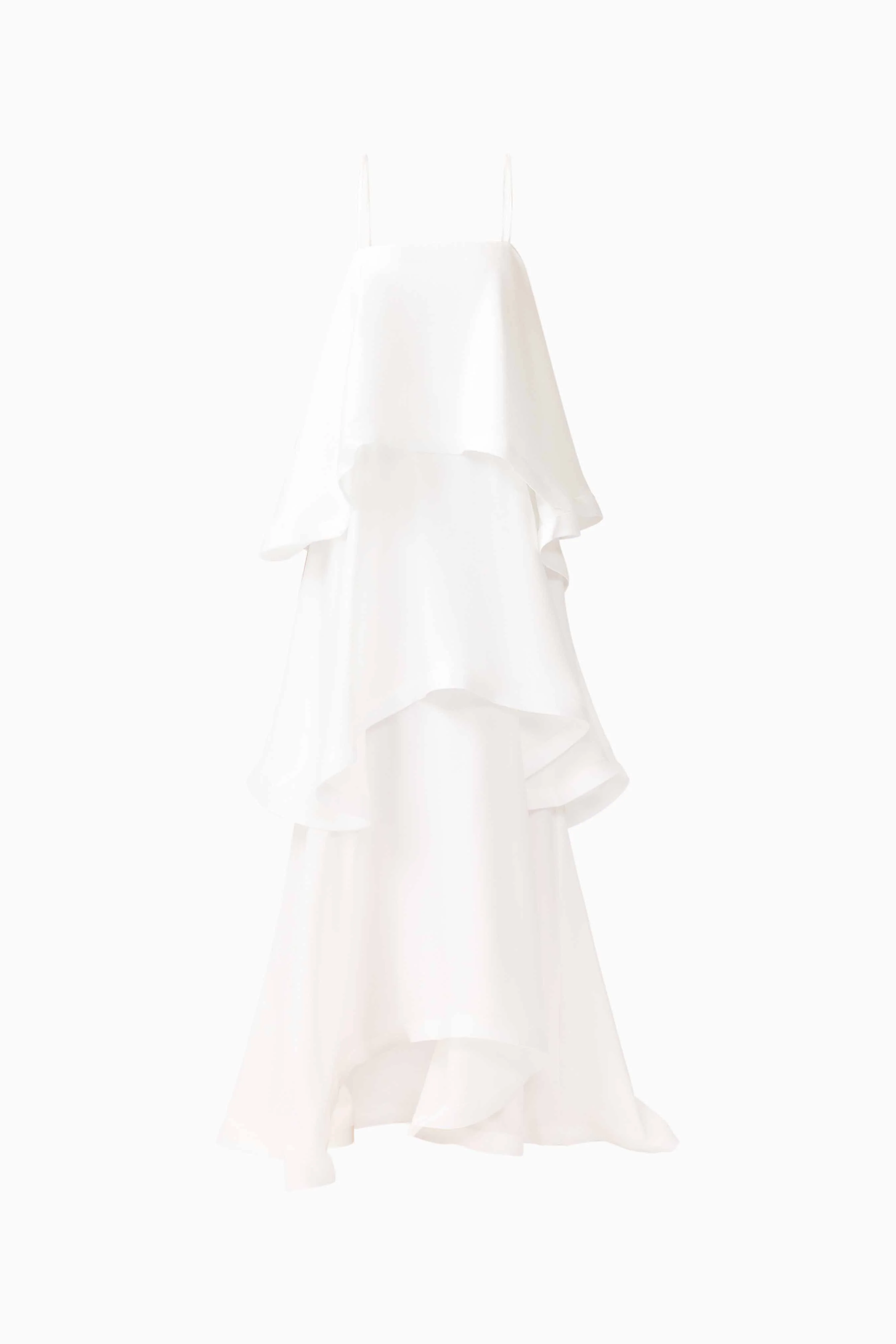 Tilly Tiered Maxi Dress in White