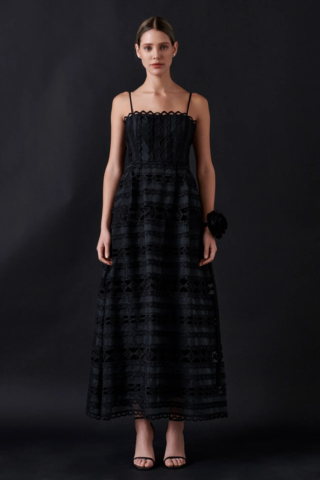 Combination Lace Maxi Dress