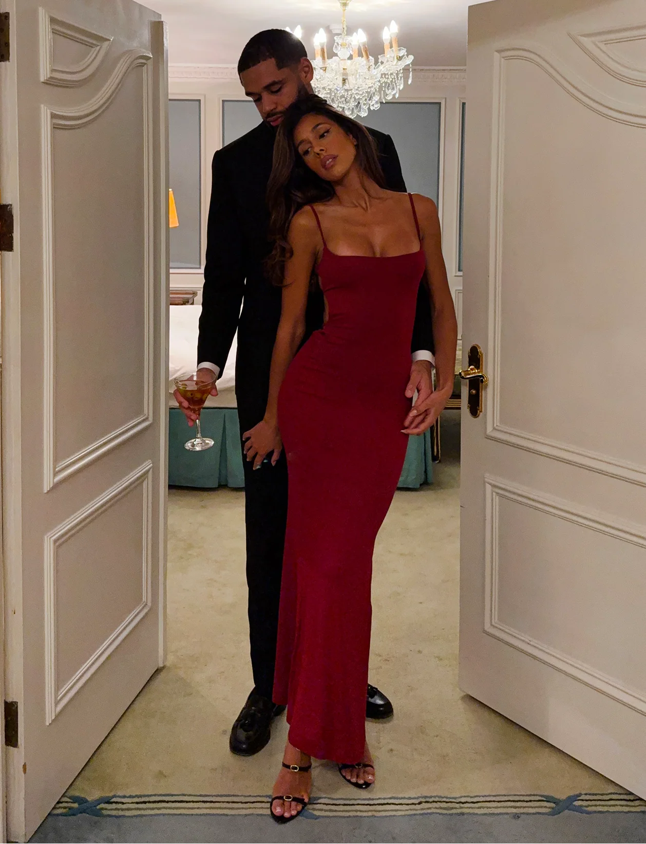 MINERVA MAXI DRESS - RED : BERRY RED