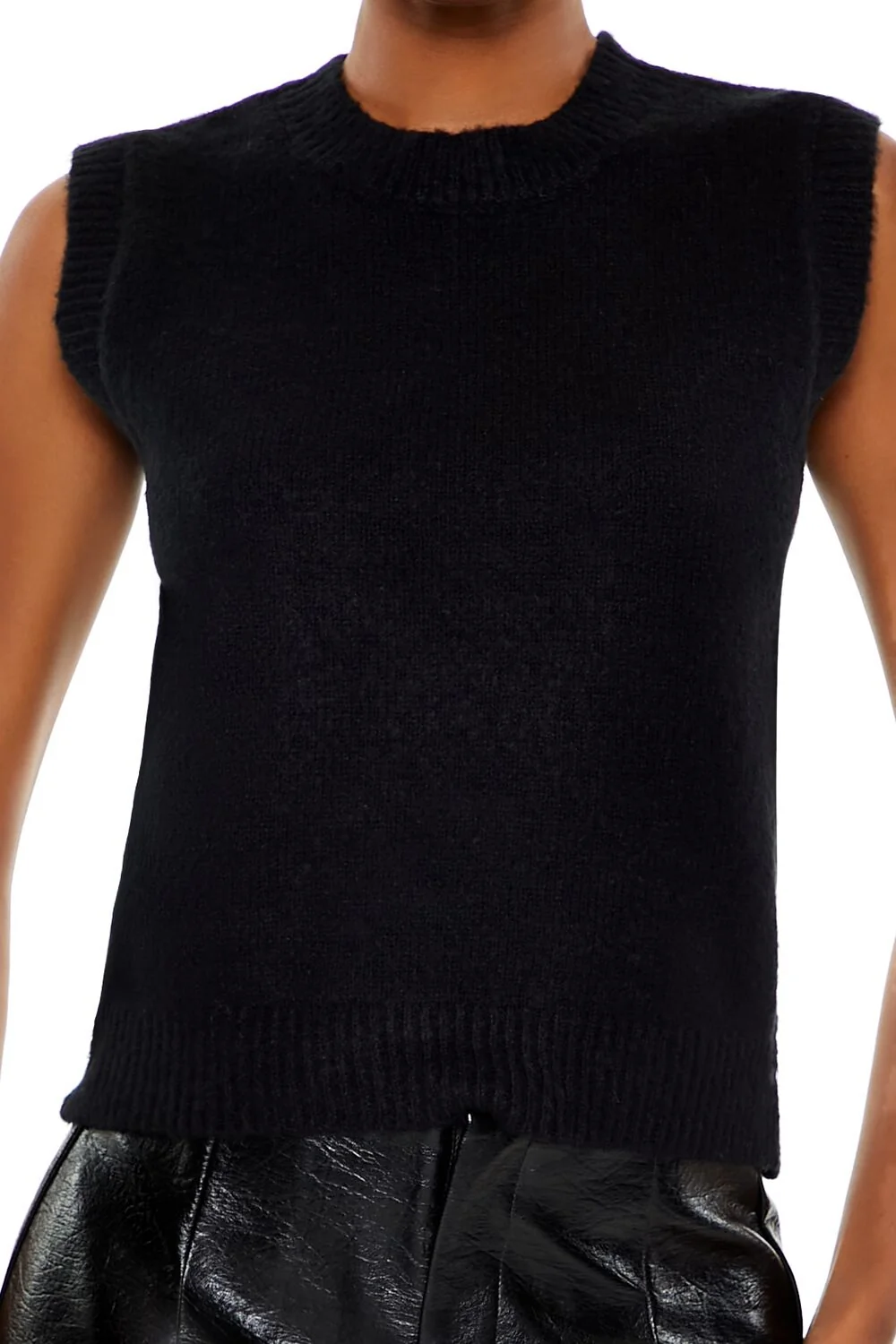 Fuzzy Knit Sweater Vest