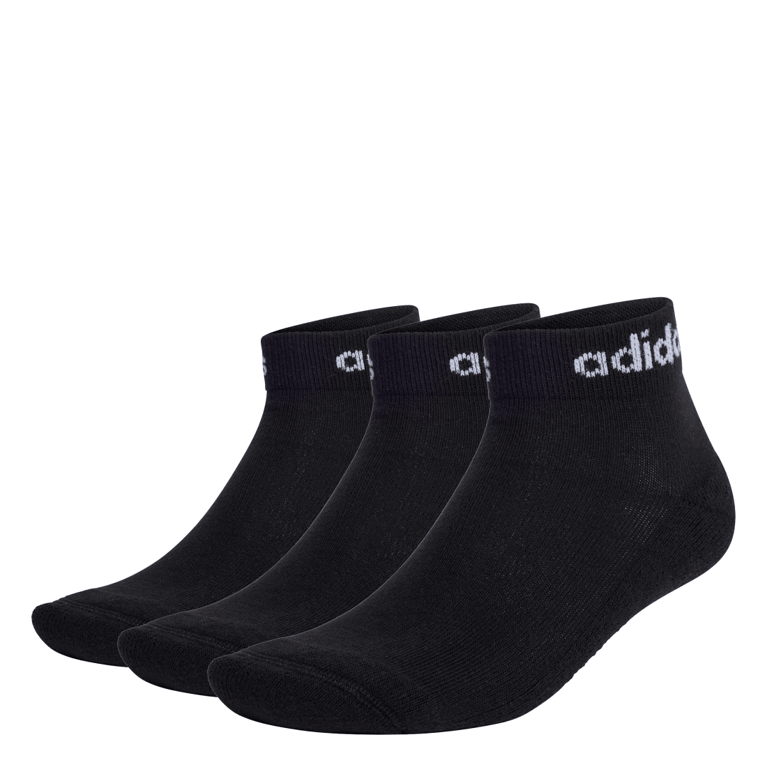 ADIDAS Think Linear Ankle Socks 3 Pairs Black IC1305