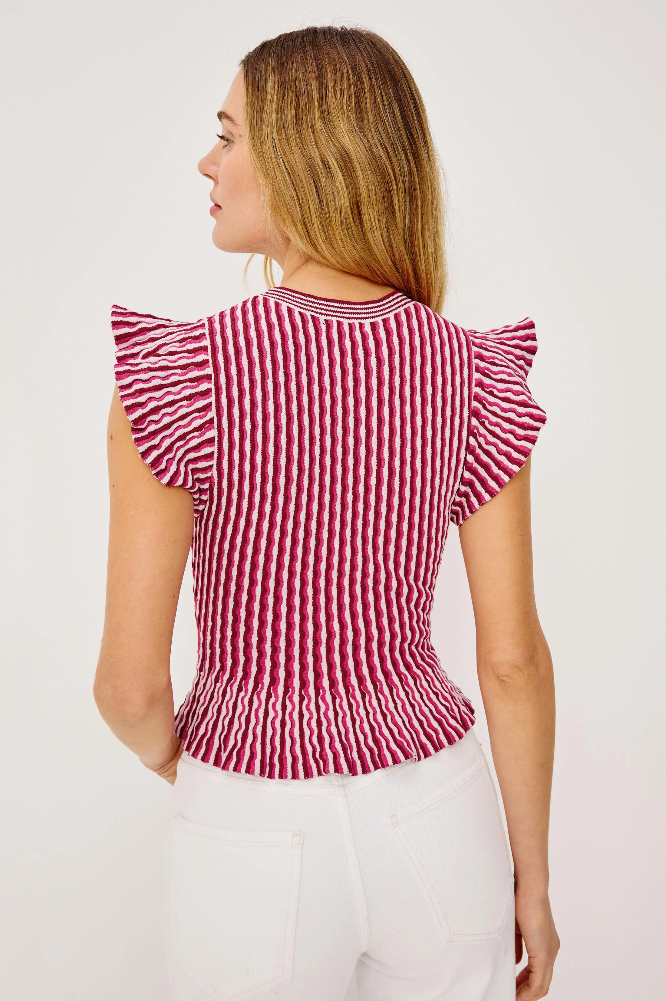 Bryn Top - Berry Stripe
