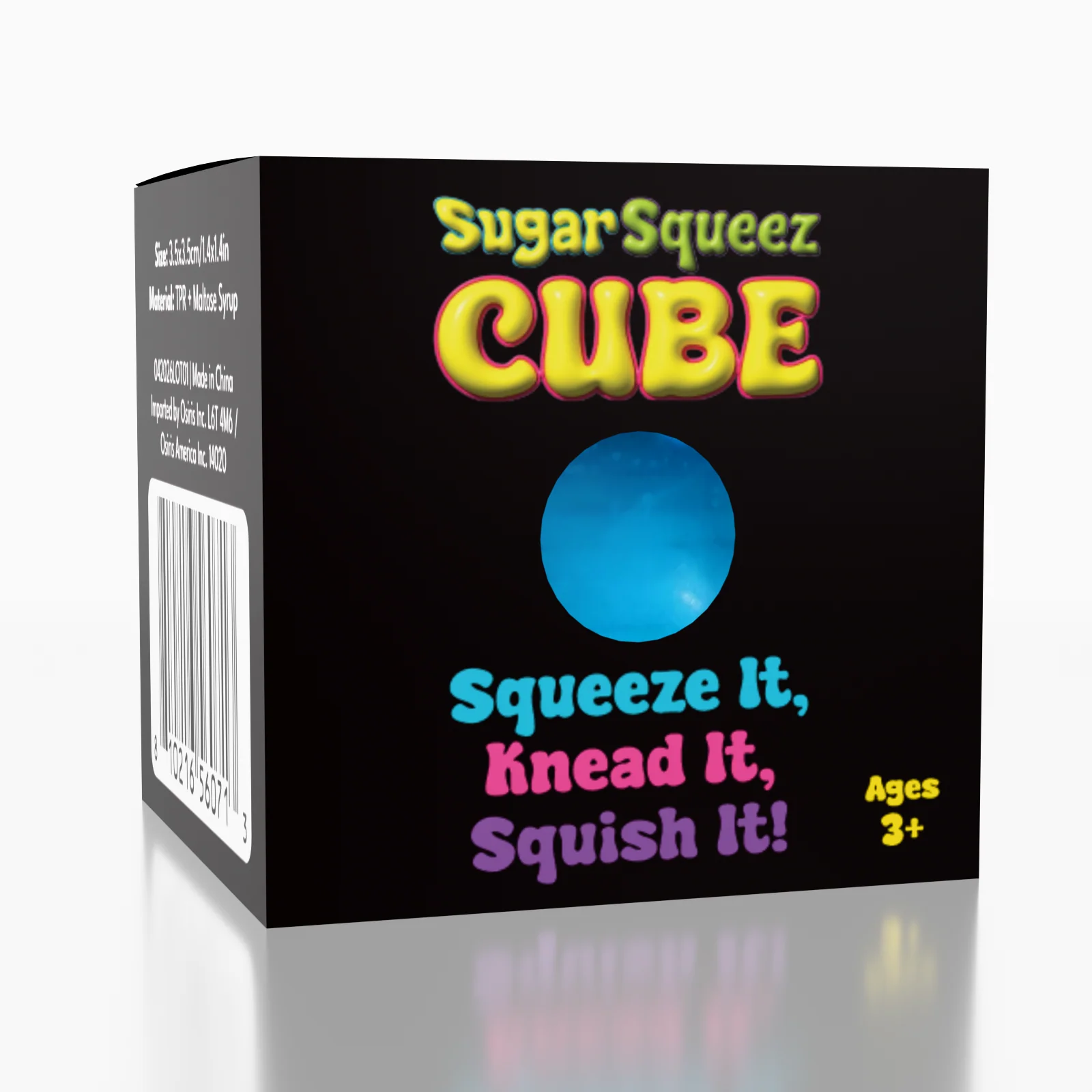 SugarSqueez Cube Large Size Squishies® Fidget Sugar Stress Ball (1pc) Color Ships Assorted