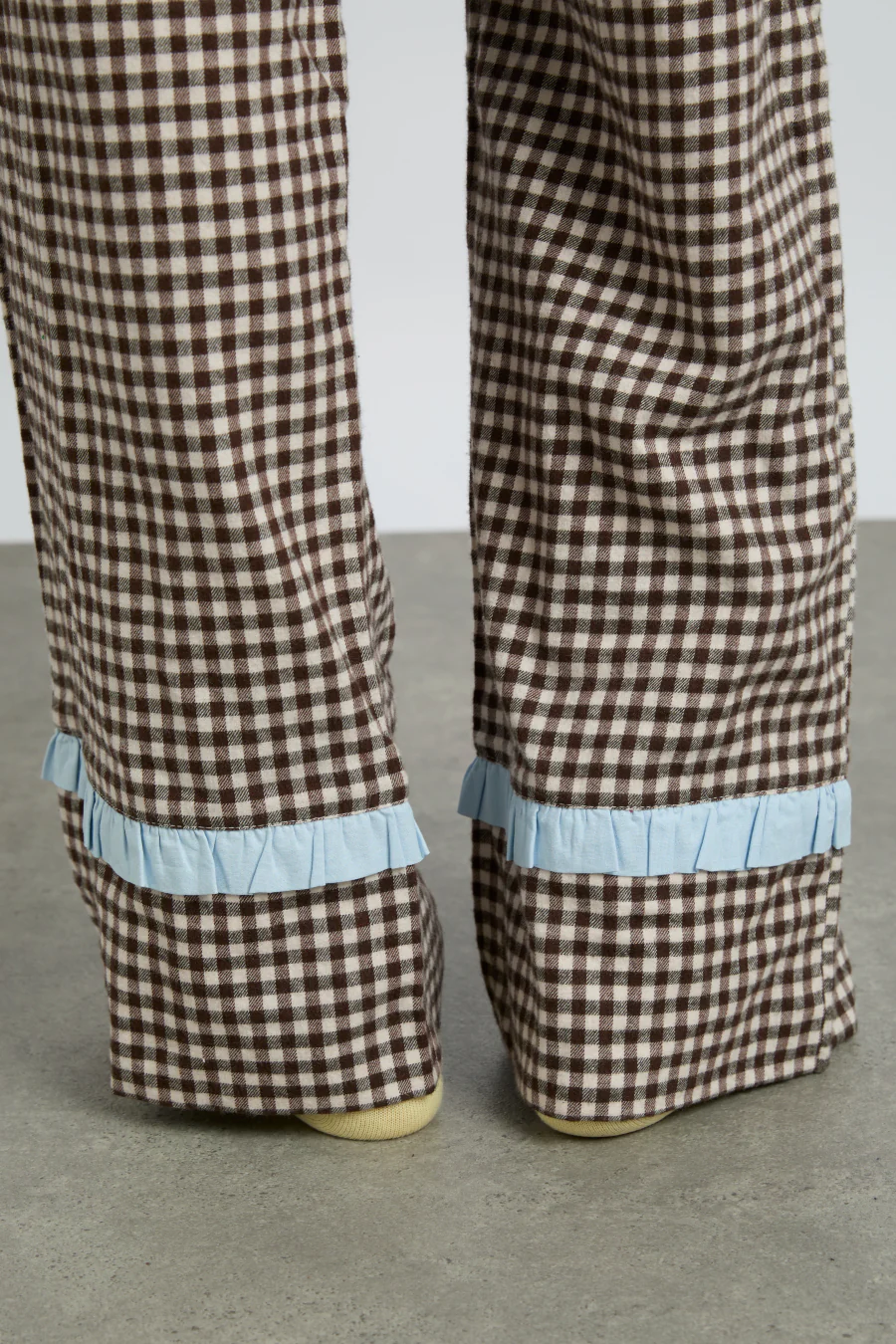 antonia pj set- brown gingham - luluinthesky