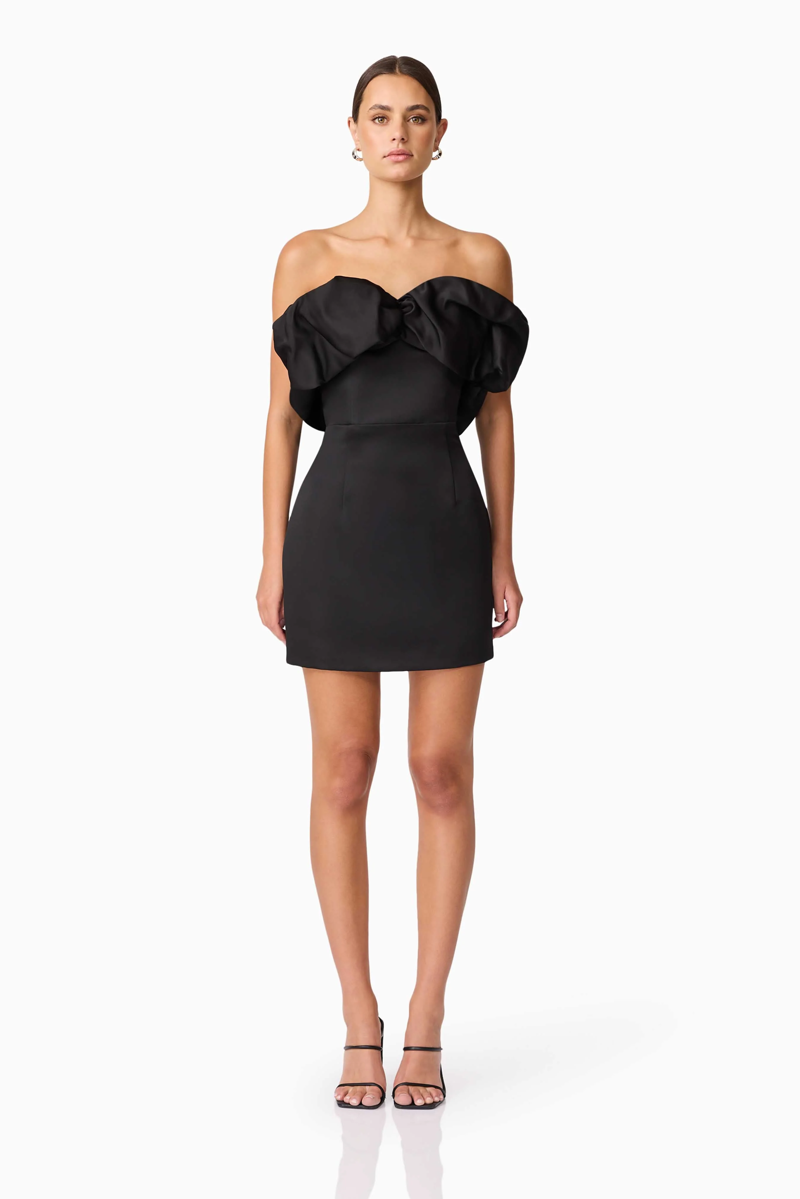 Sharon Strapless Mini Dress in Black