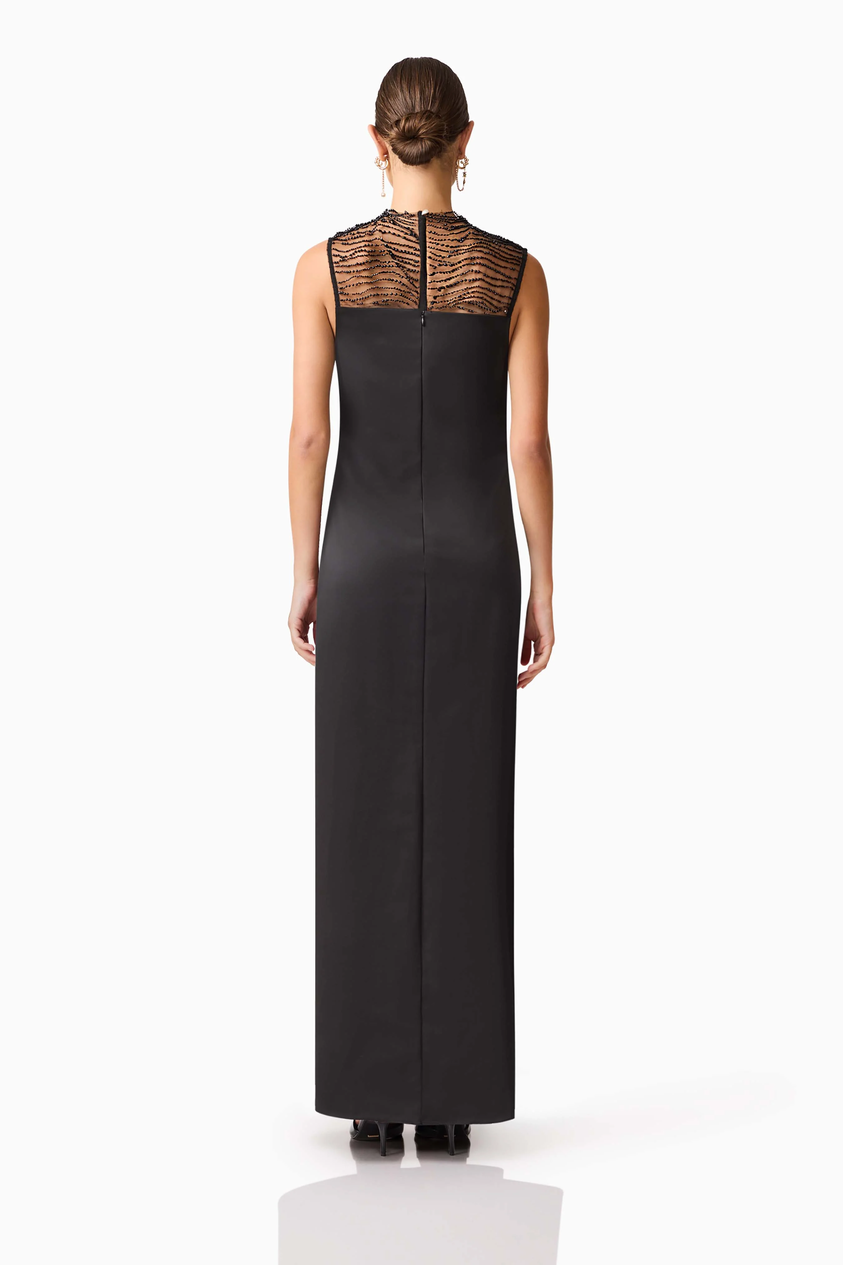 Margot Satin Gown in black