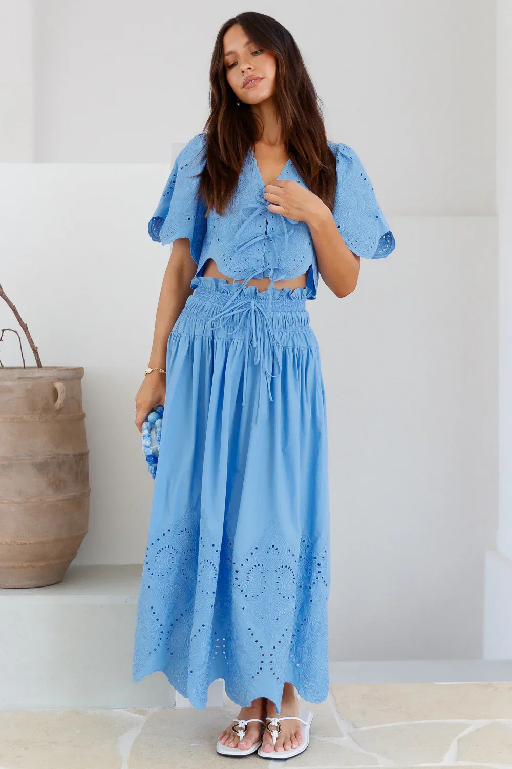 Your Soul Maxi Skirt Blue