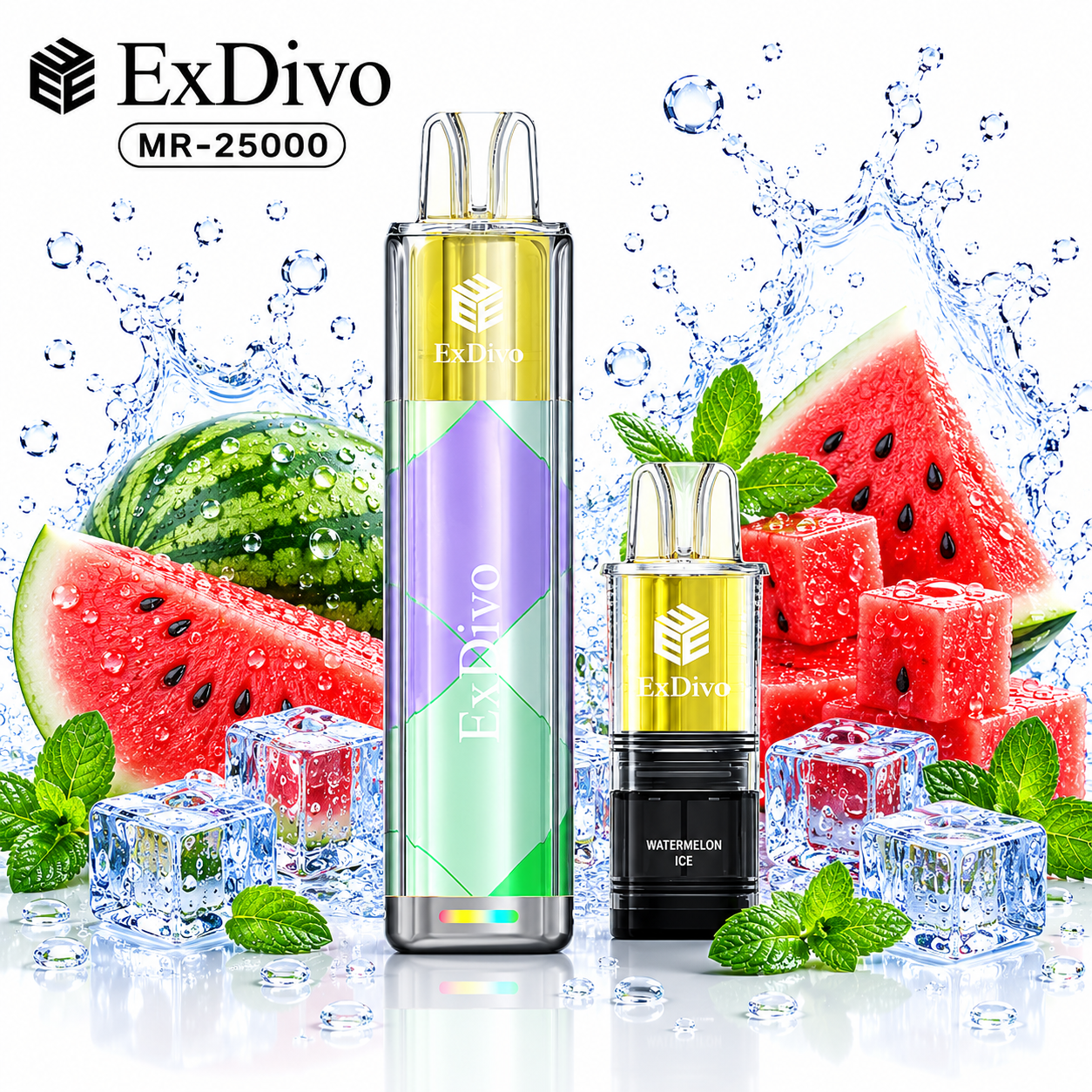 WATERMELON ICE - ExDivo KUZ 25K Replaceable Pod Vape
