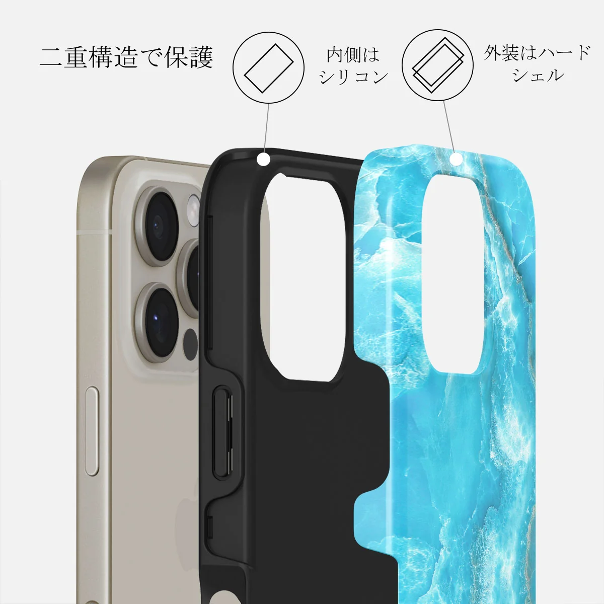 Ocean Waves - iPhone 16 Pro ケース
