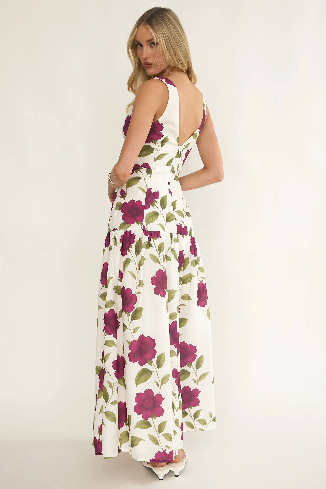 Begonia Drop Waist Maxi Dress Allegra Floral