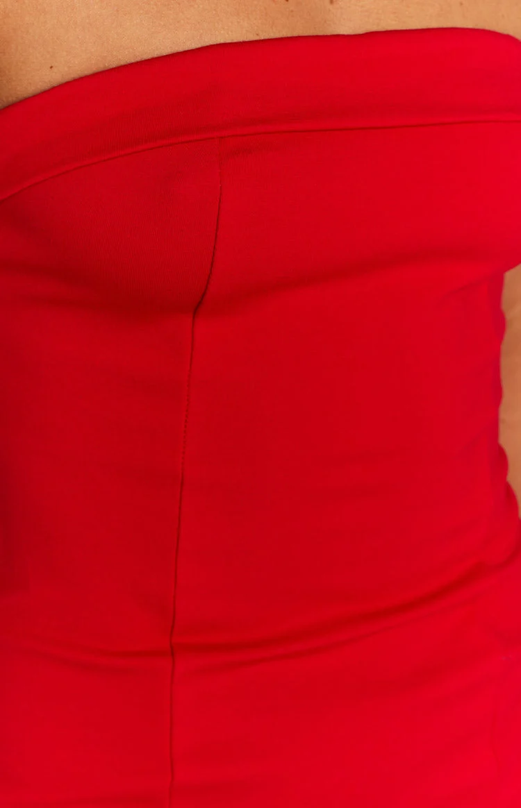 Carminia Red Mini Dress