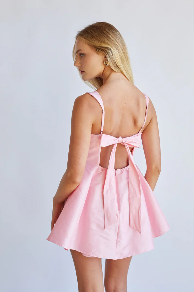 Daisy Square Neck Babydoll Mini Dress