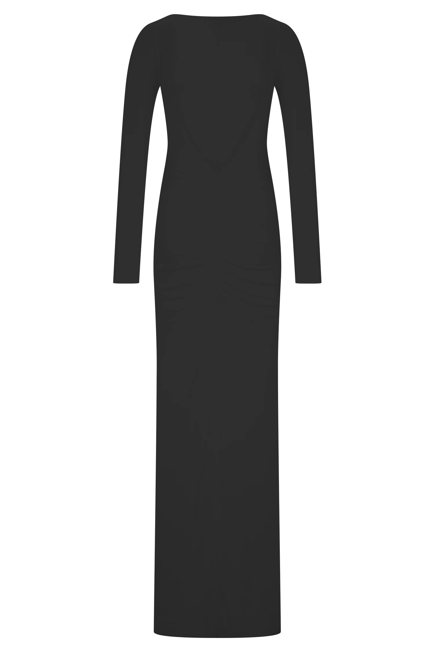 Louisa Long Sleeve Slinky Maxi Dress - Black