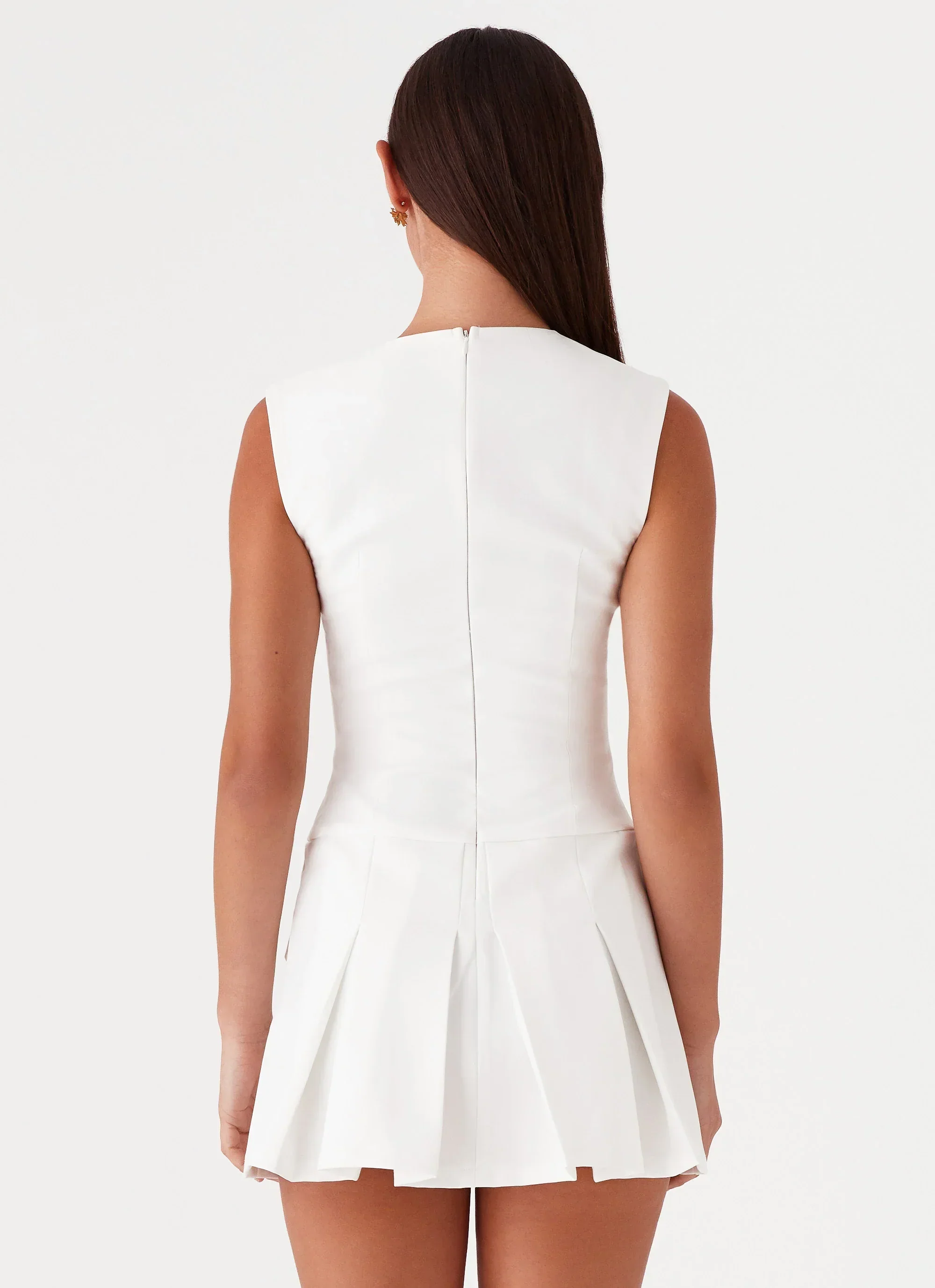 Cassia Mini Dress - White - luluinthesky