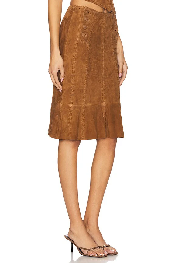 Handkerchief Leather Skirt