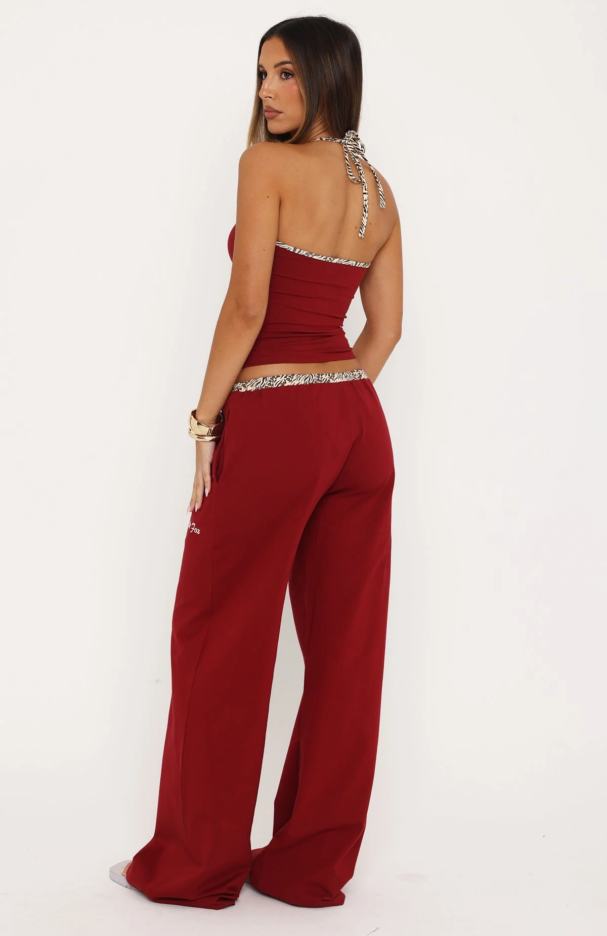 Dare To Say Track Pants Wine