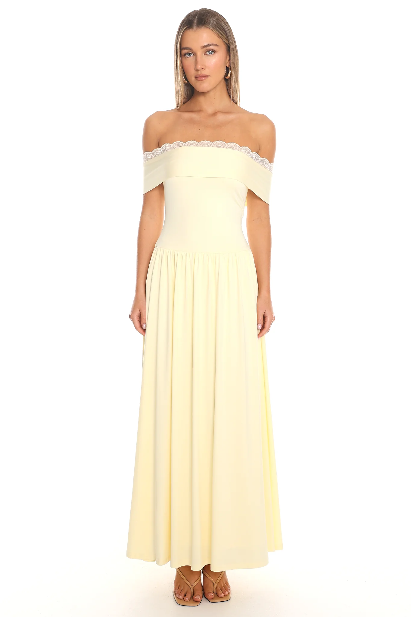 Slow Sunday Off-Shoulder Maxi Dress Butter