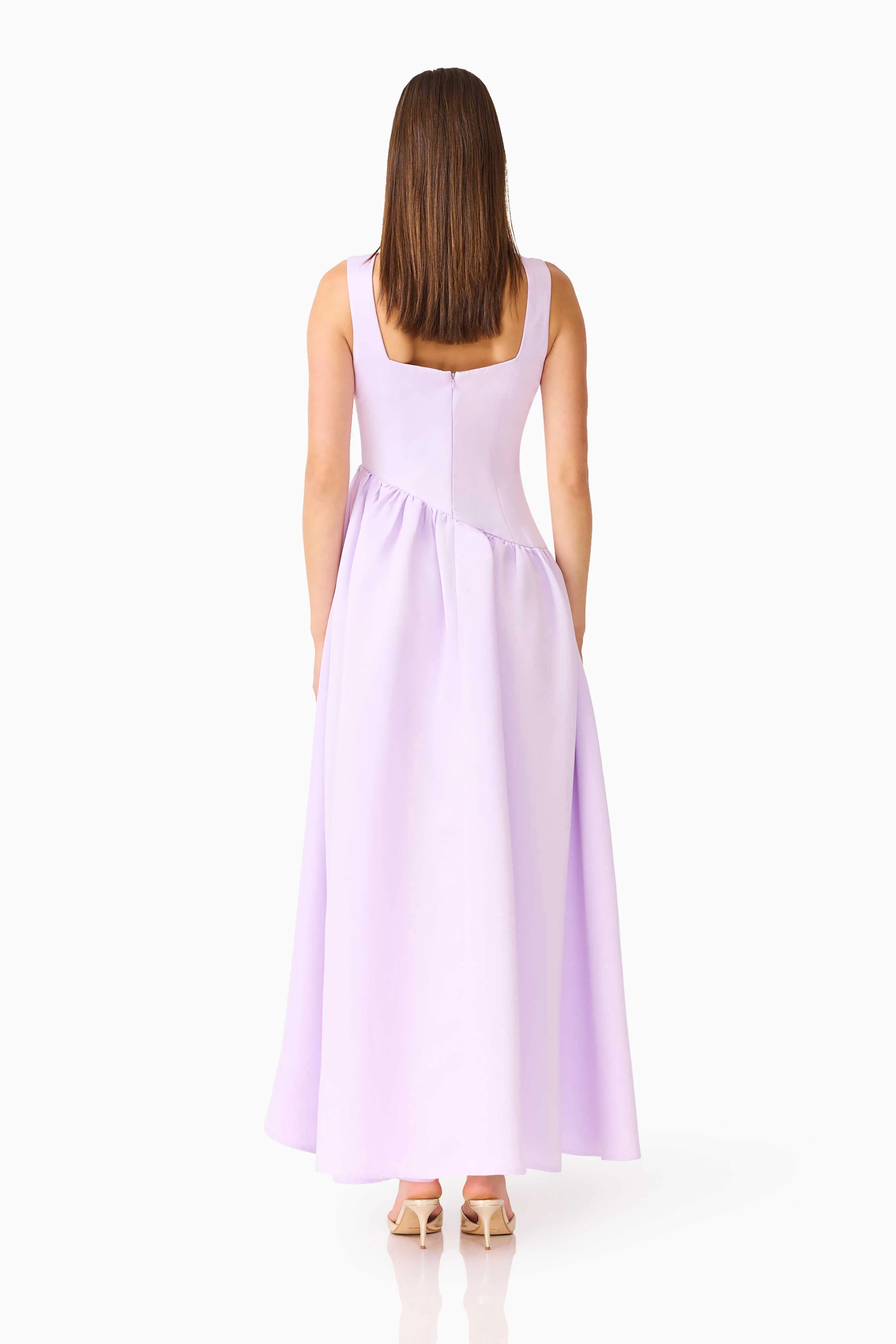 Ruelle A-Line Maxi Dress in Purple