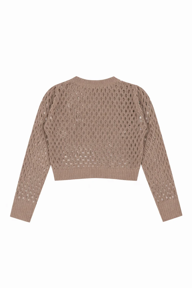 Open-Knit Crochet Sweater