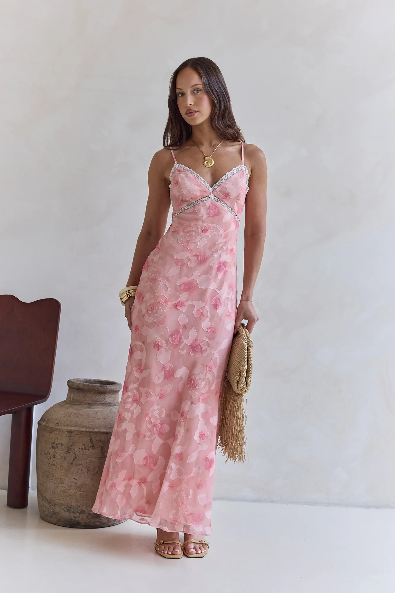 Harmonious Days Maxi Dress Pink