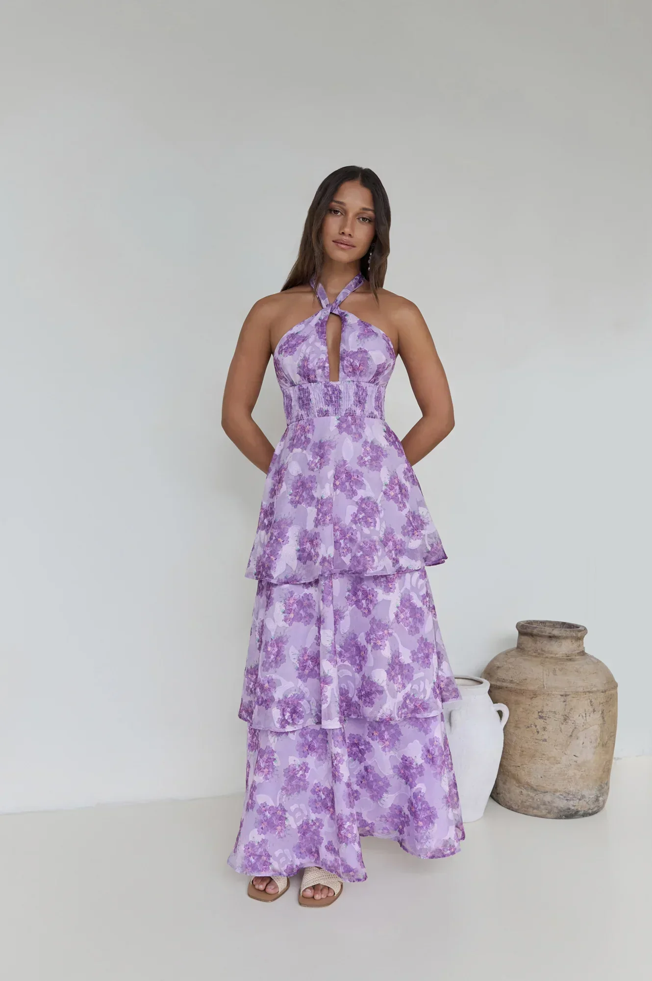 Lover And Dreamer Halter Maxi Dress Lilac