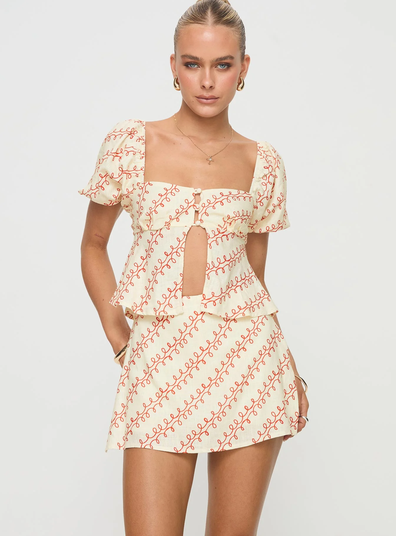 Adios Linen Blend Skort Multi - luluinthesky