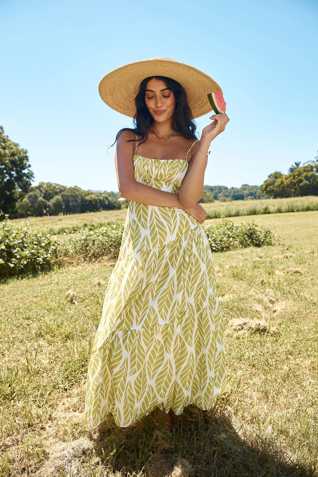 Tropic Trails Maxi Dress Green