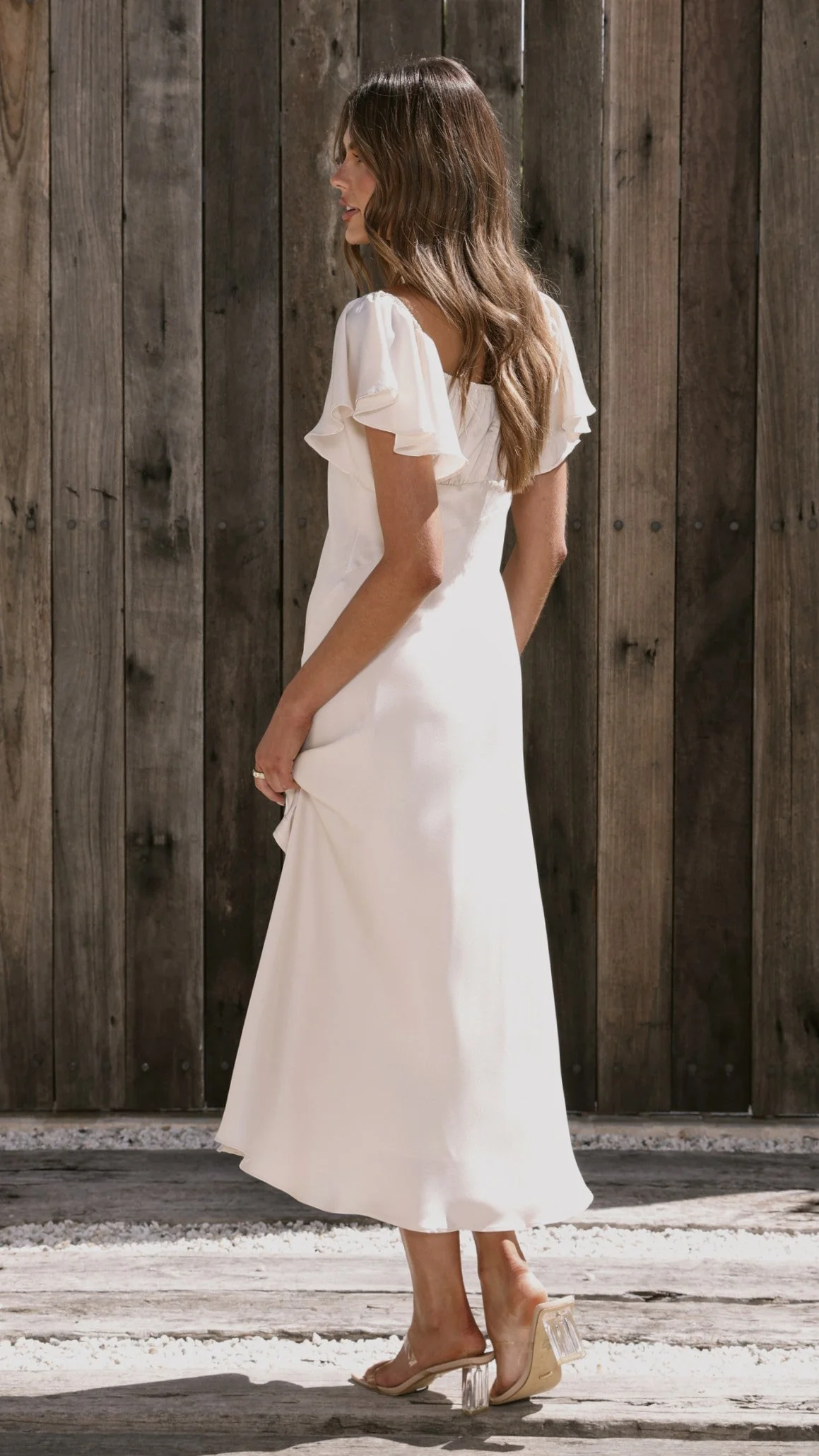 Louisa Midi Dress - Ivory