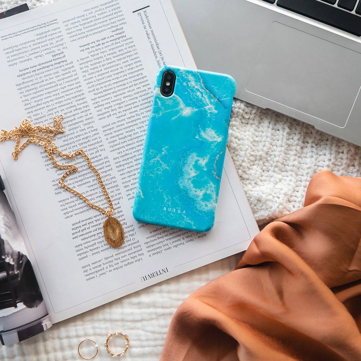 Ocean Waves - Blue iPhone 12 Mini ケース
