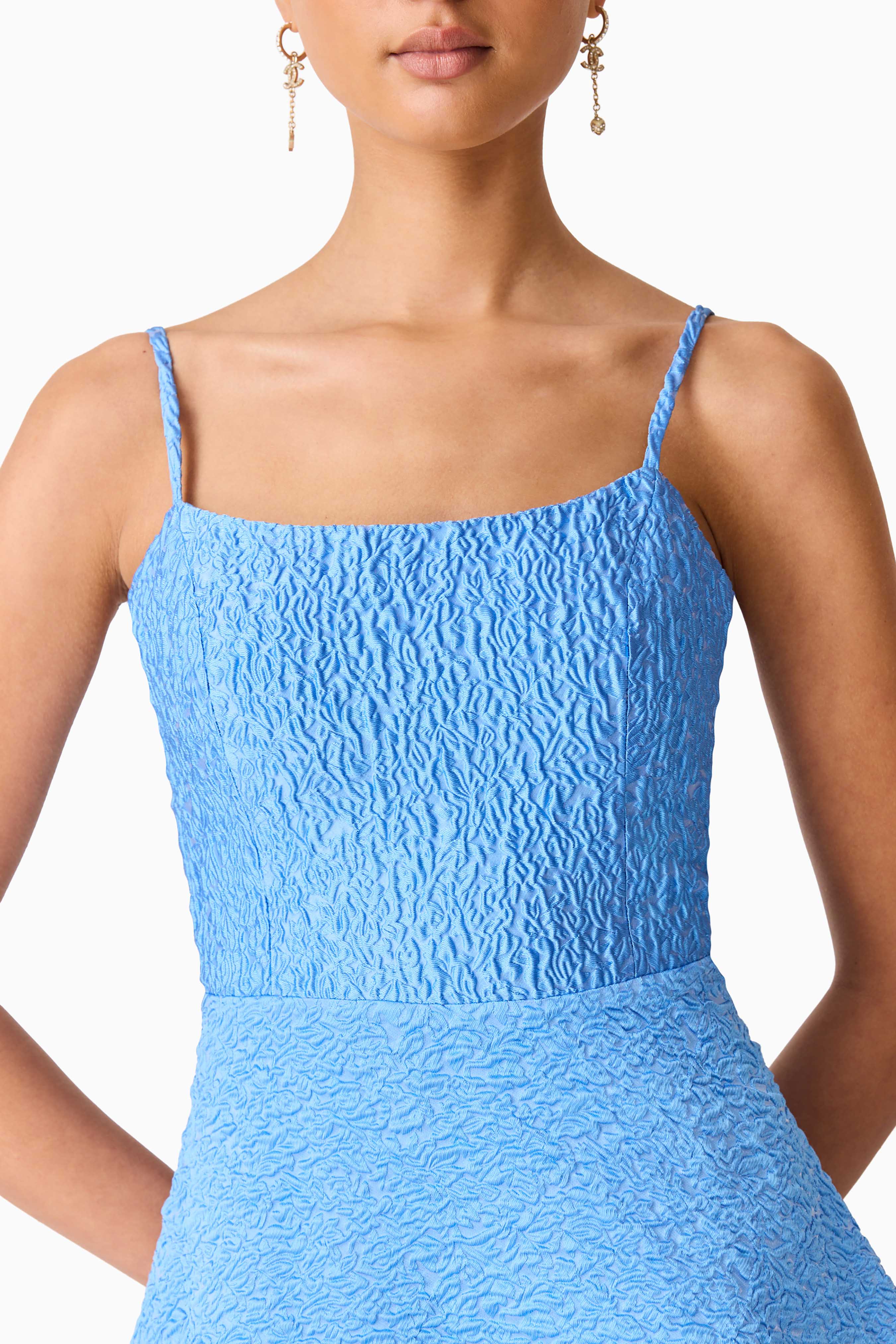 Briallen Jacquard Gown in Blue