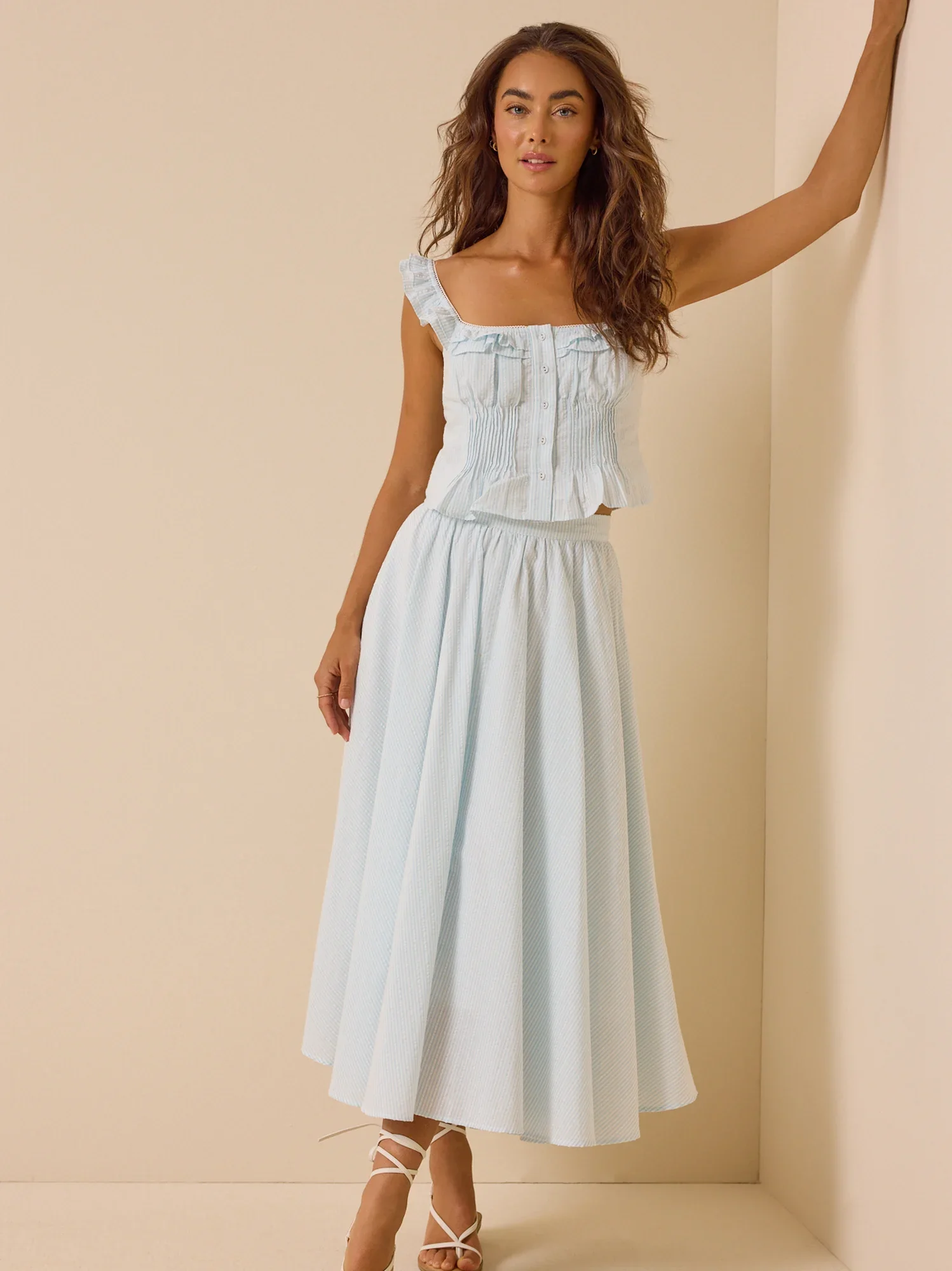 Matilda Stripe Button Front Tank - luluinthesky
