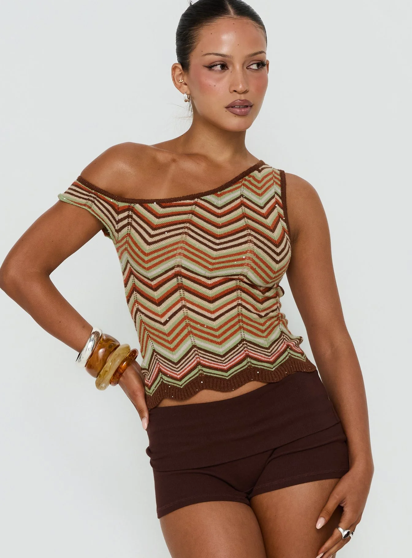Aisling Off Shoulder Top Multi