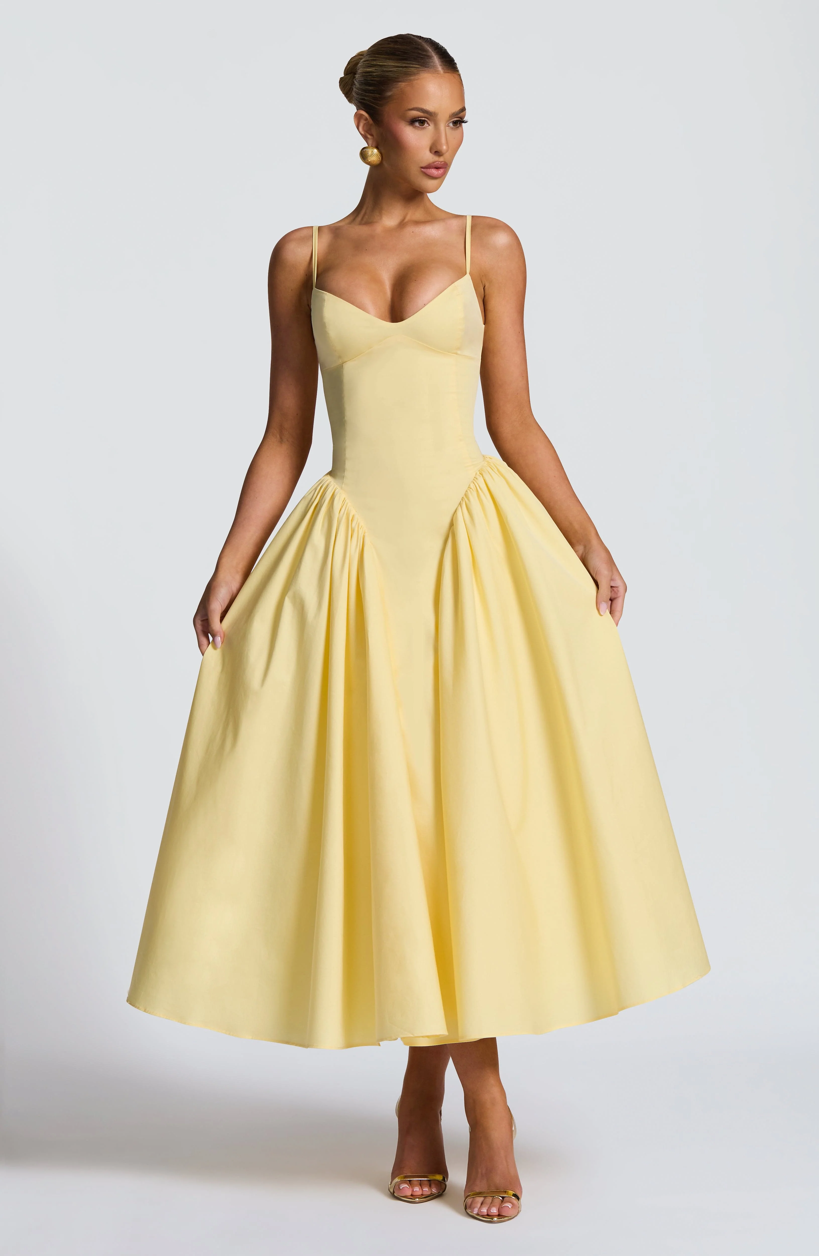 Emerson Midi Dress - Lemon