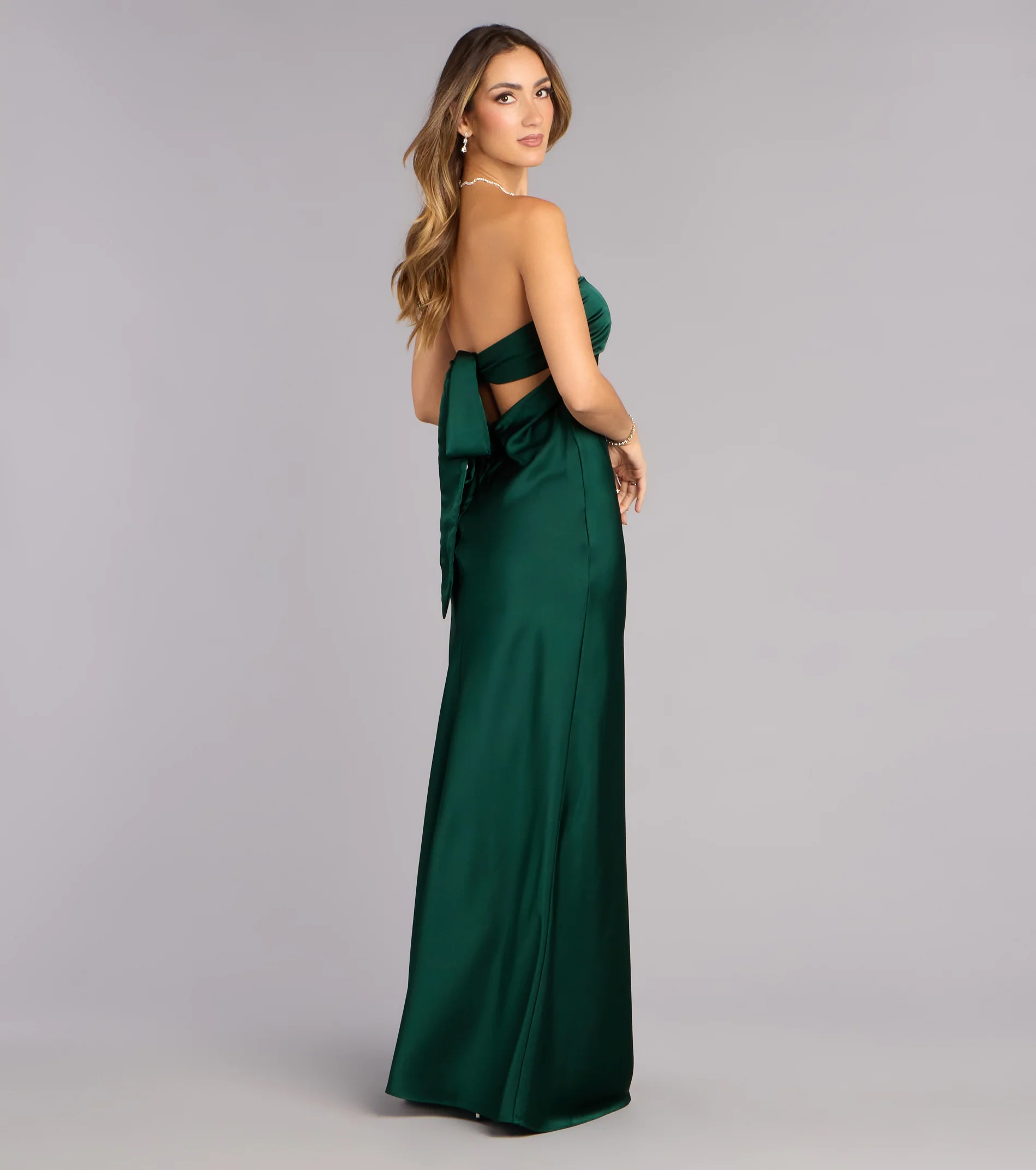Audriana Satin A-Line Formal Dress