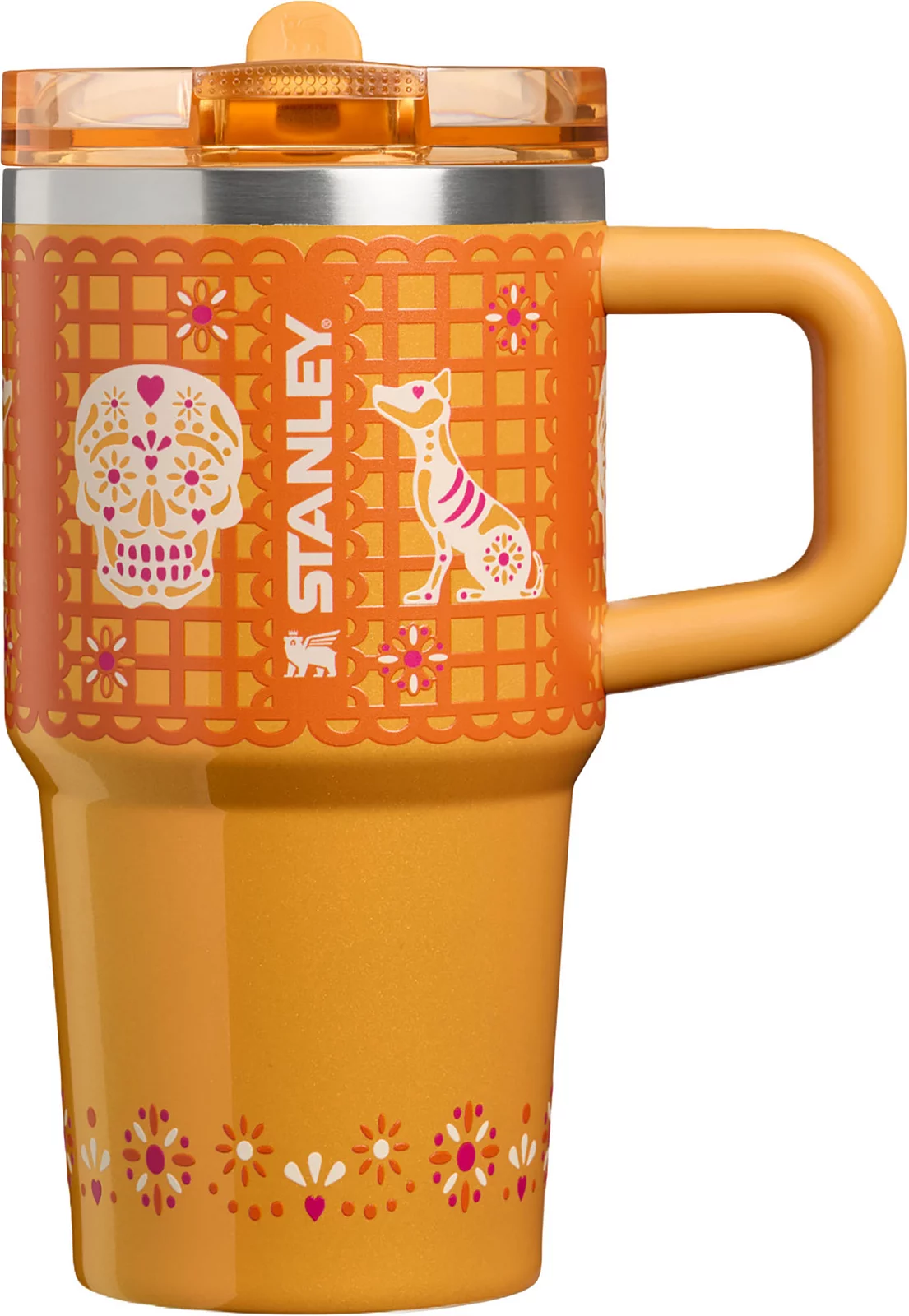 Stanley 20 oz. Quencher ProTour Flip Straw Tumbler - Dia de los Muertos - Marigold Papel Picado