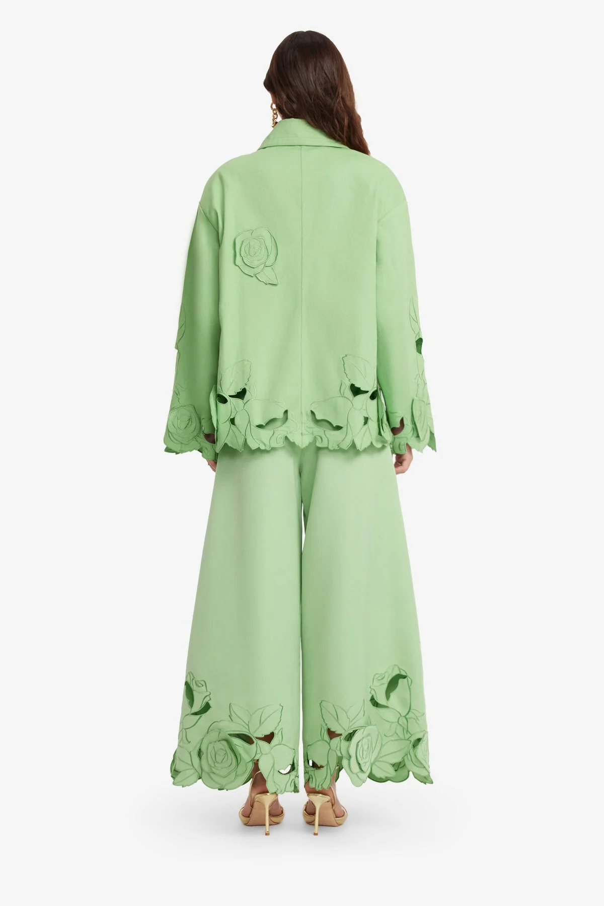 Jayna Appliqué Jacket - Juniper Green