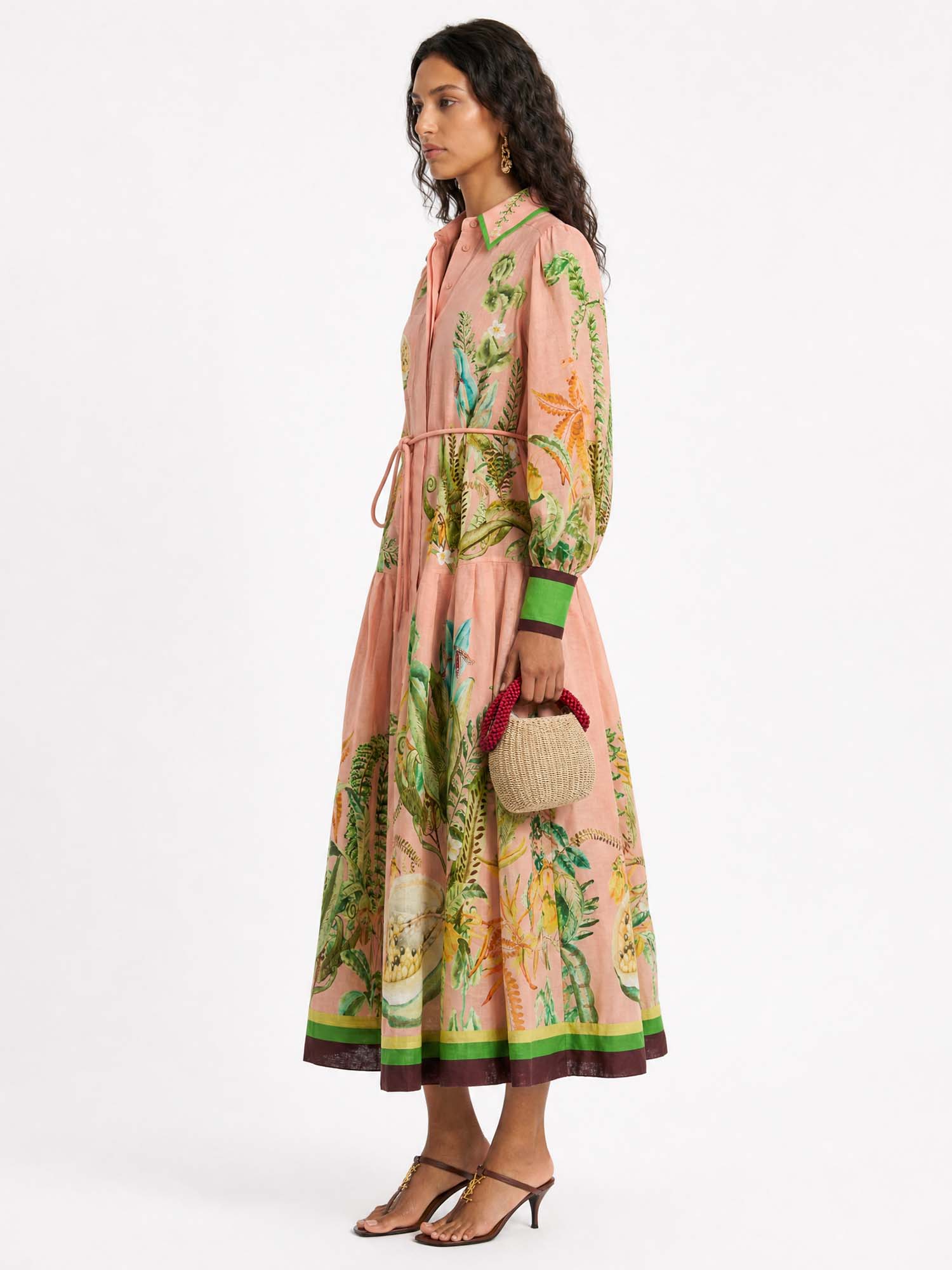 Tropical Bloom Tiered Maxi Dress