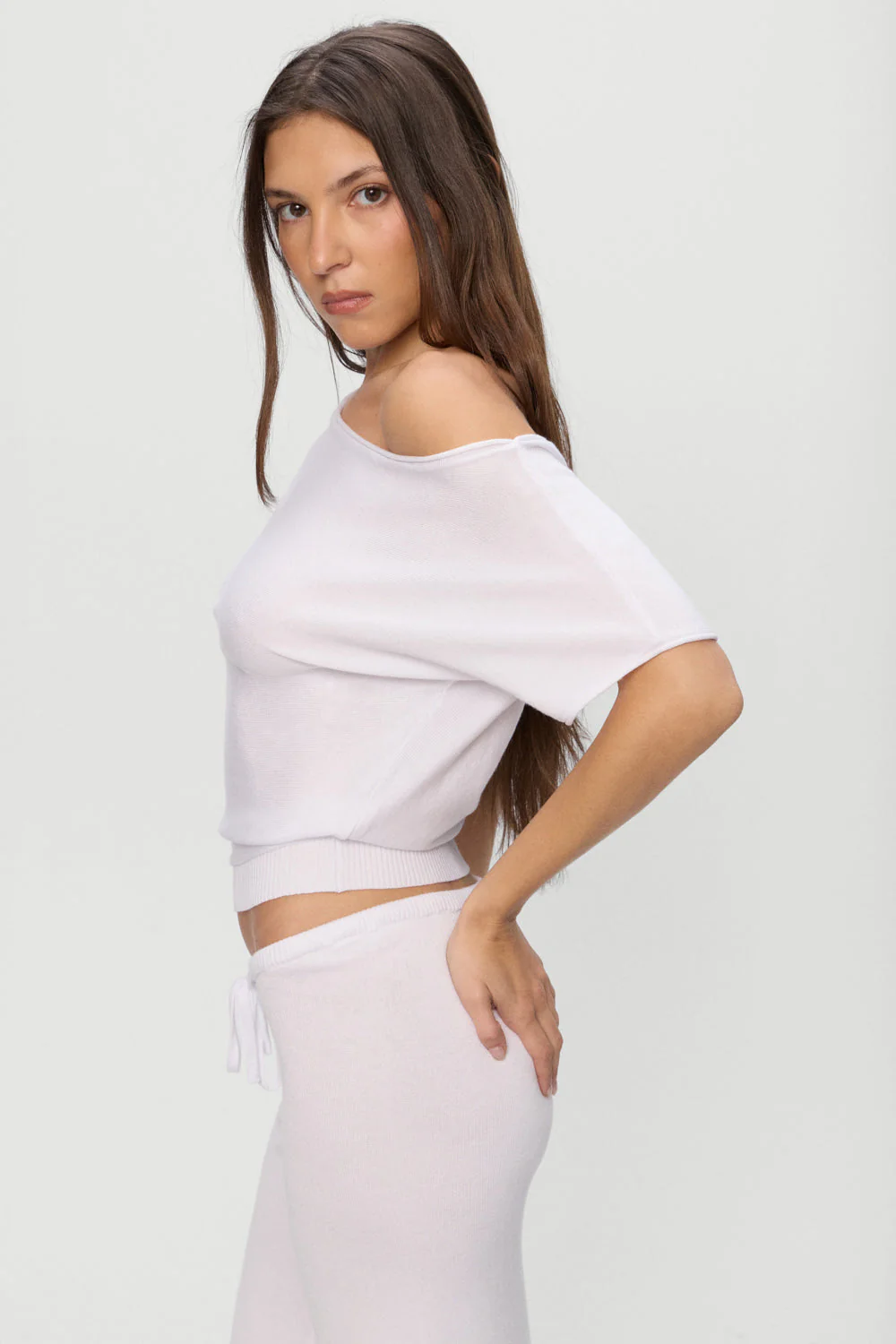 Montecito Boat Neck Knit Shirt - White