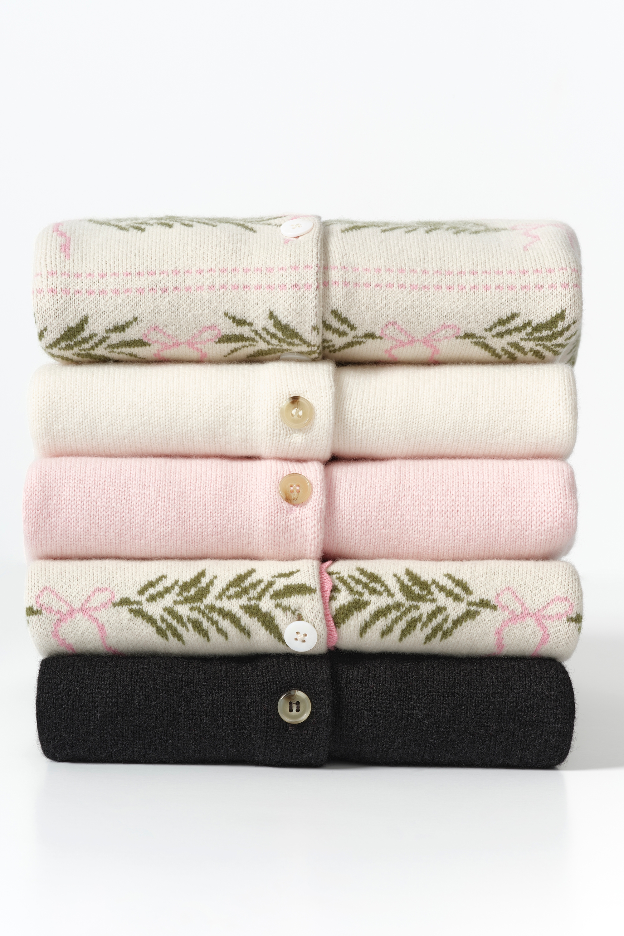 All Over Print Wool Cardigan