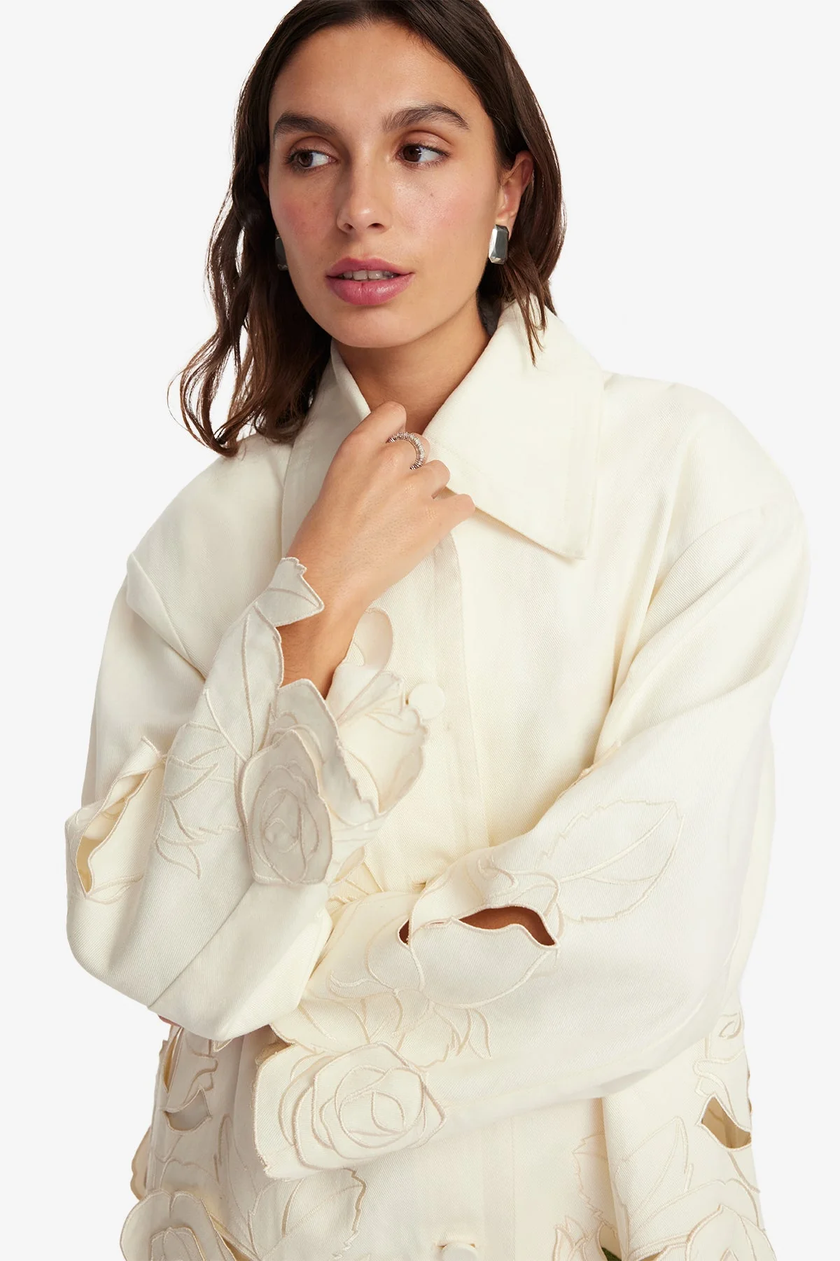 Jayna Appliqué Jacket - Snow