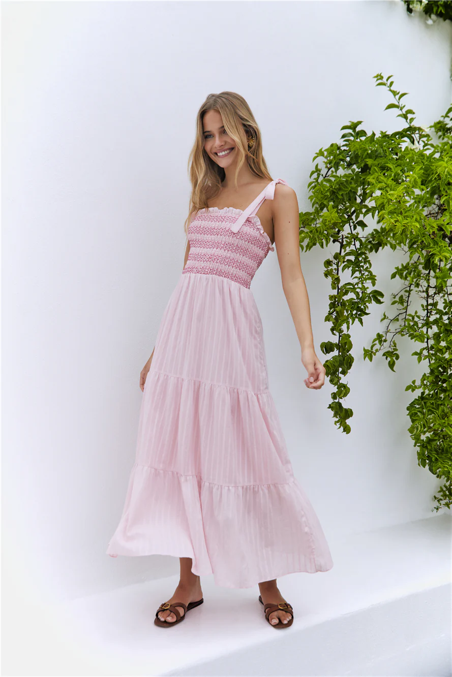 Sweet Whispers Maxi Dress Pink