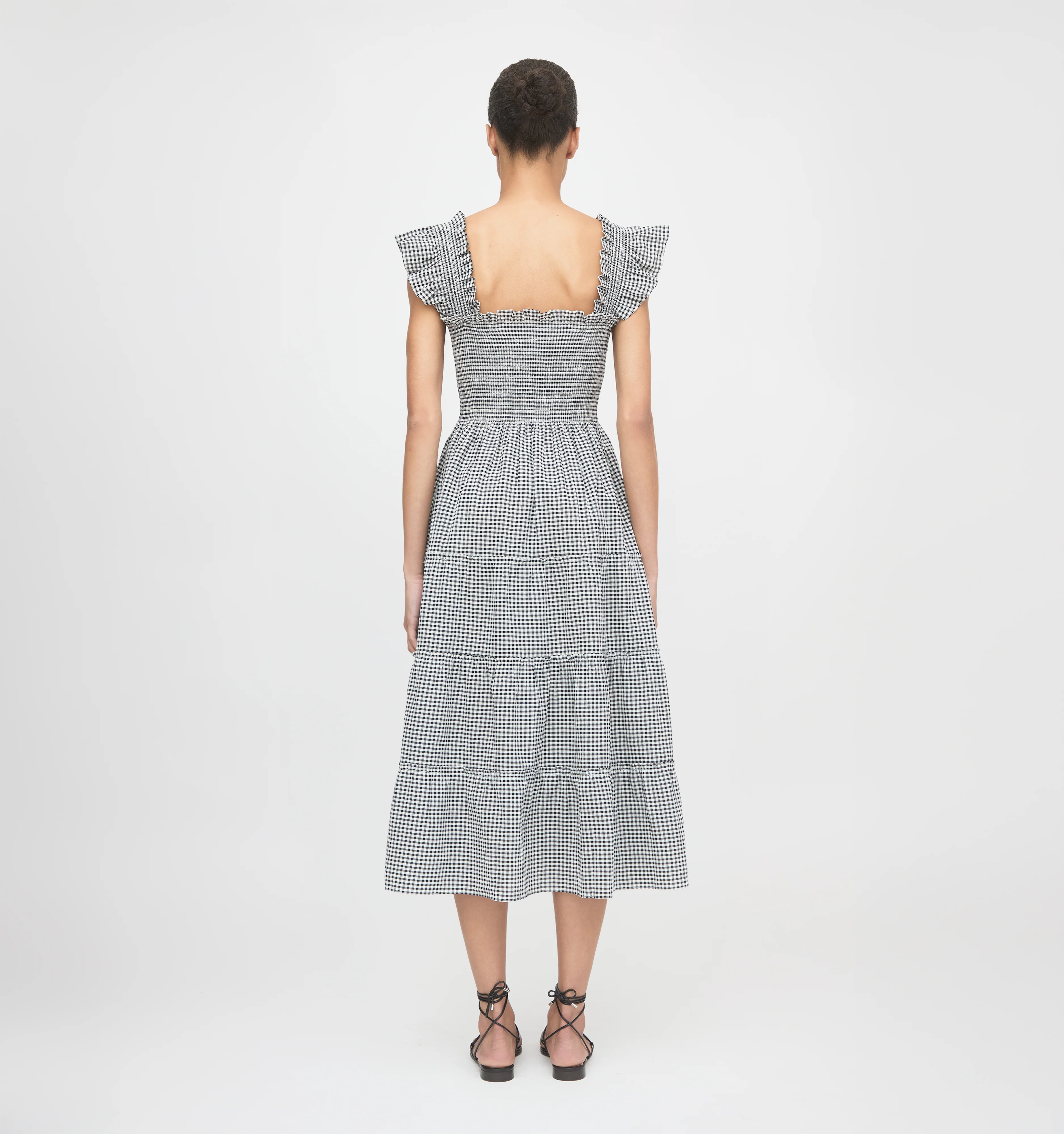 The Ellie Nap Dress - Black/Sand Gingham