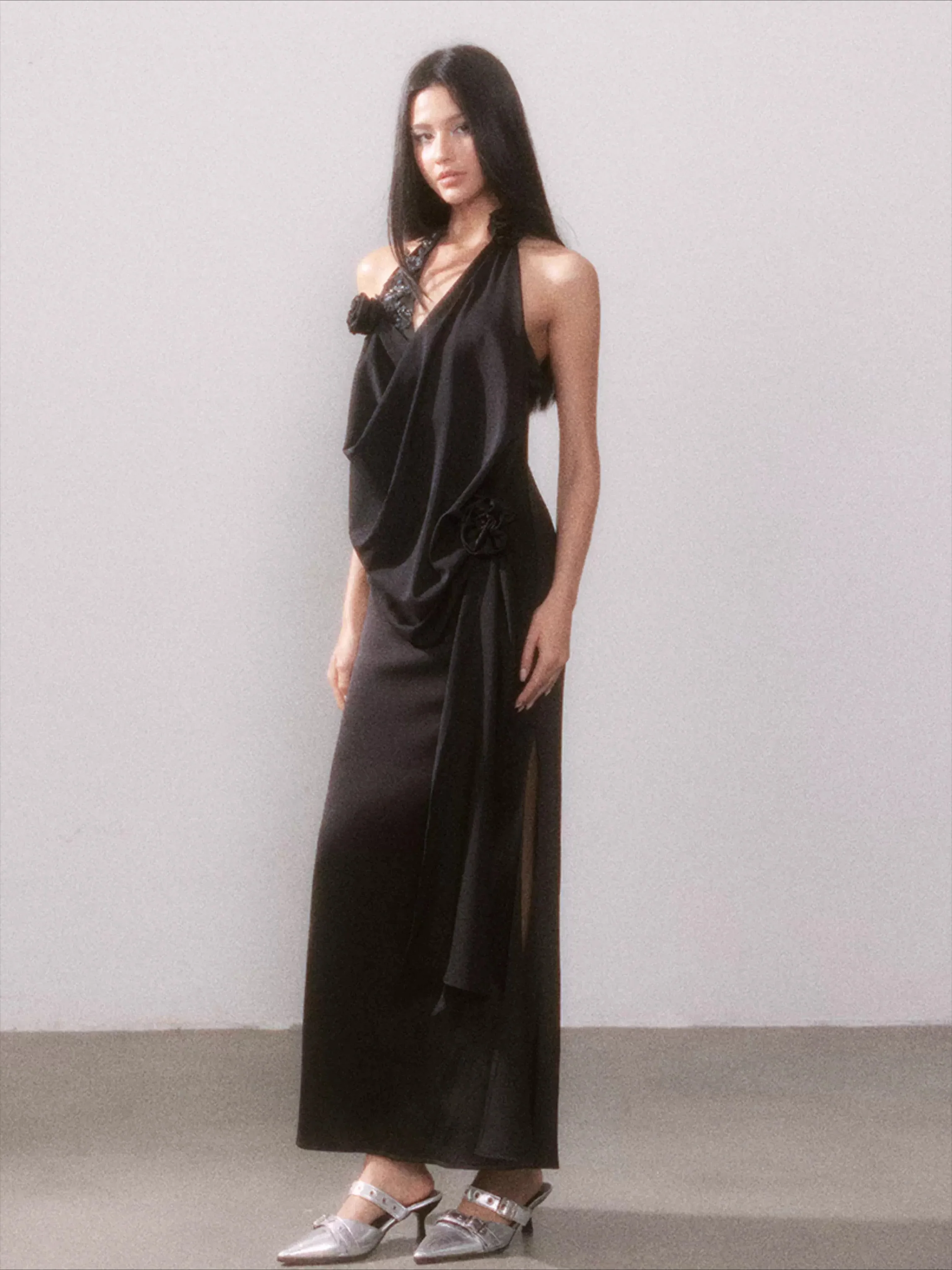 Tyndall Muse Satin Glow Maxi Dress