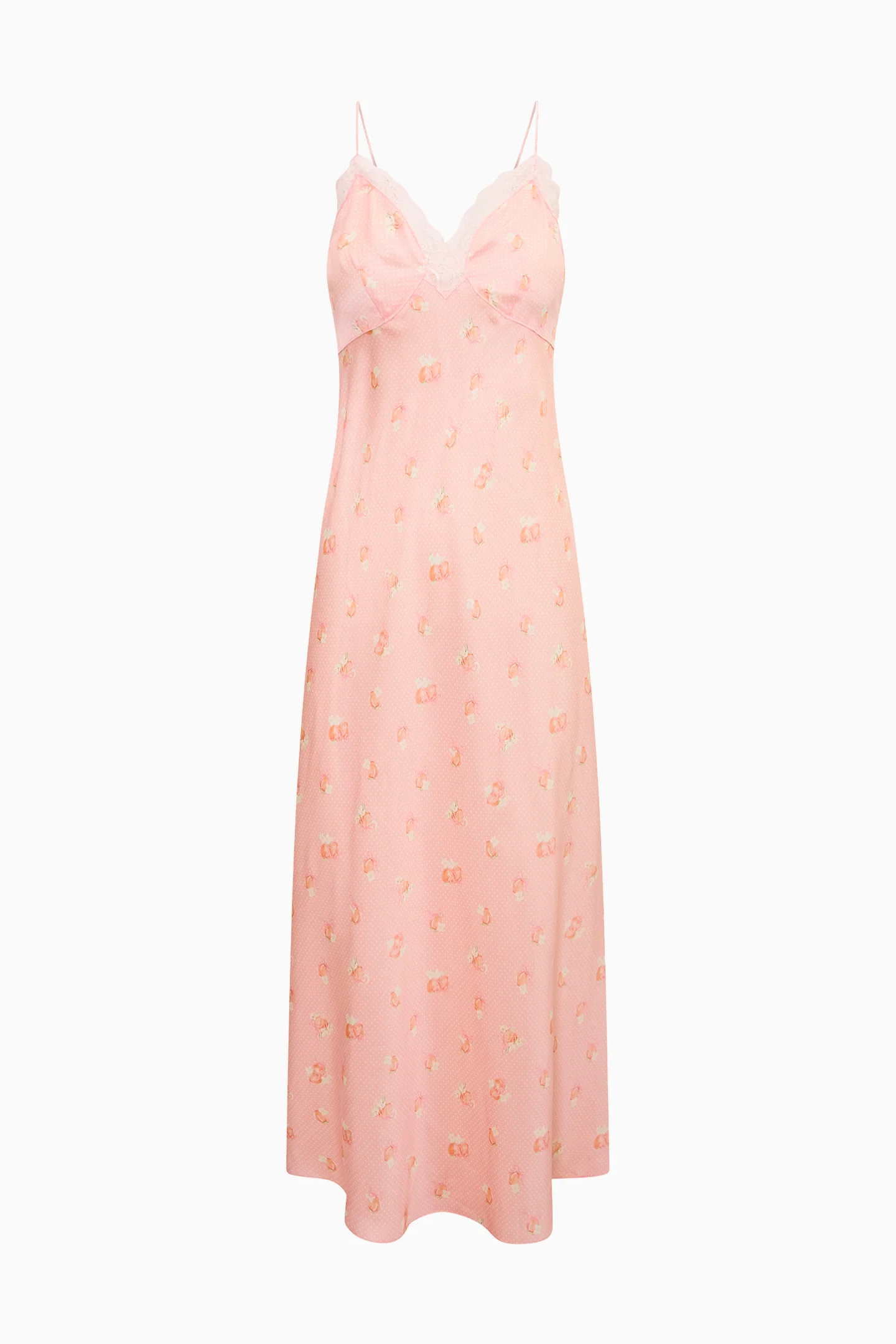 Peach Pom Pom Manuela Maxi Dress